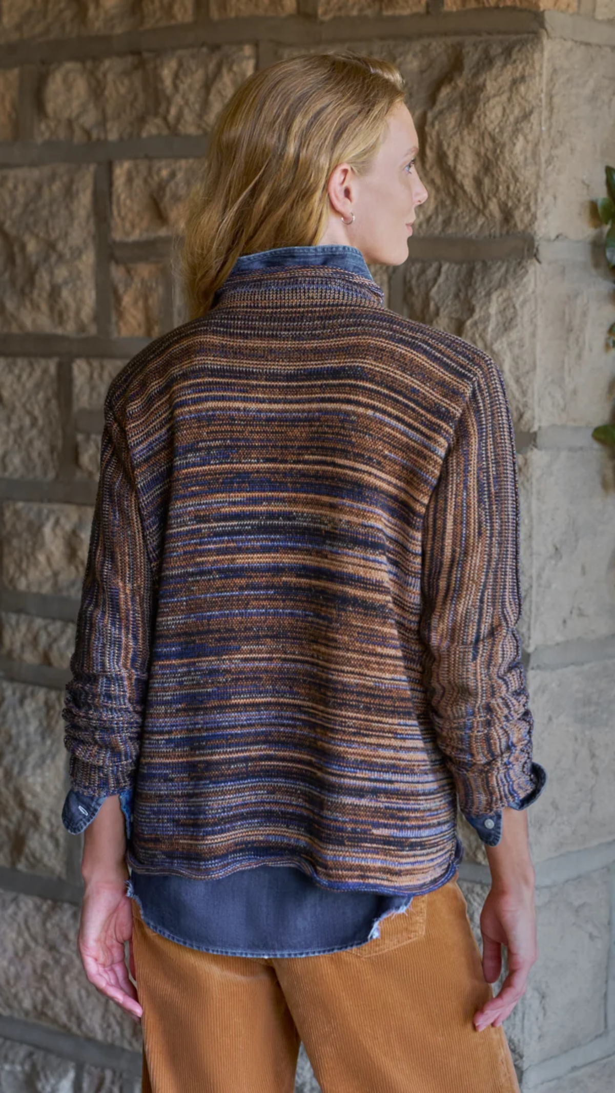 Frank & Eileen Monterey Rolled Funnel Neck Sweater in Harvest