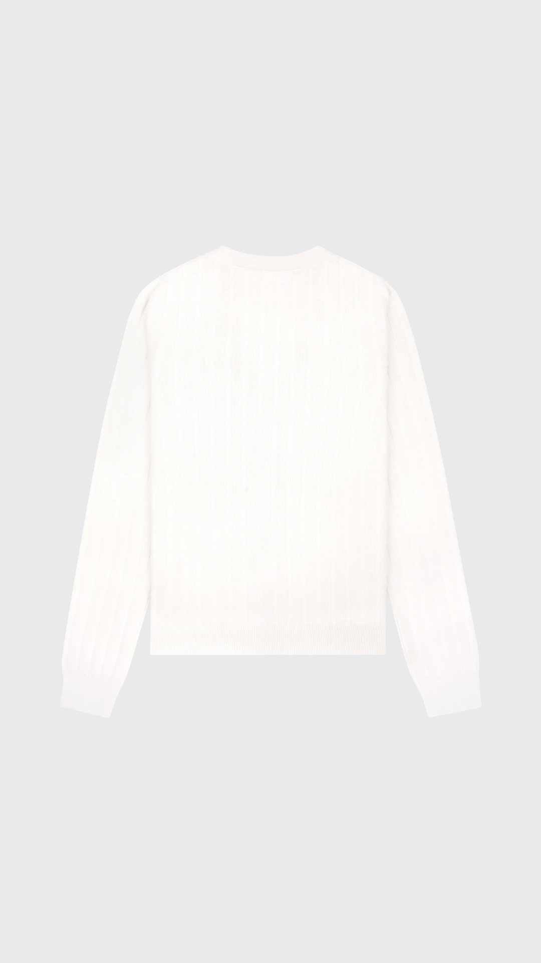 Sporty & Rich SRC Ribbed Cardigan in Ecru/Navy