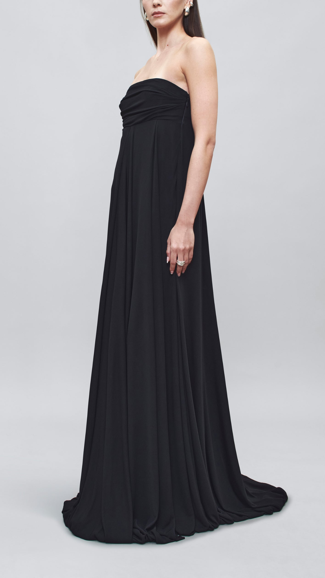 Kallmeyer Naomi Gown in Matte Jersey Black
