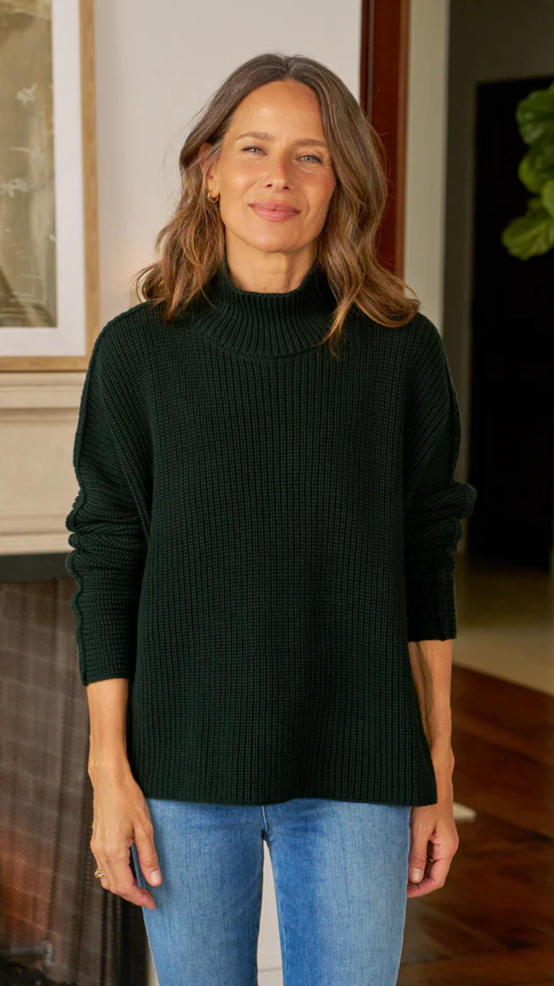 Frank and Eileen Montecito sweater in British Racing Green