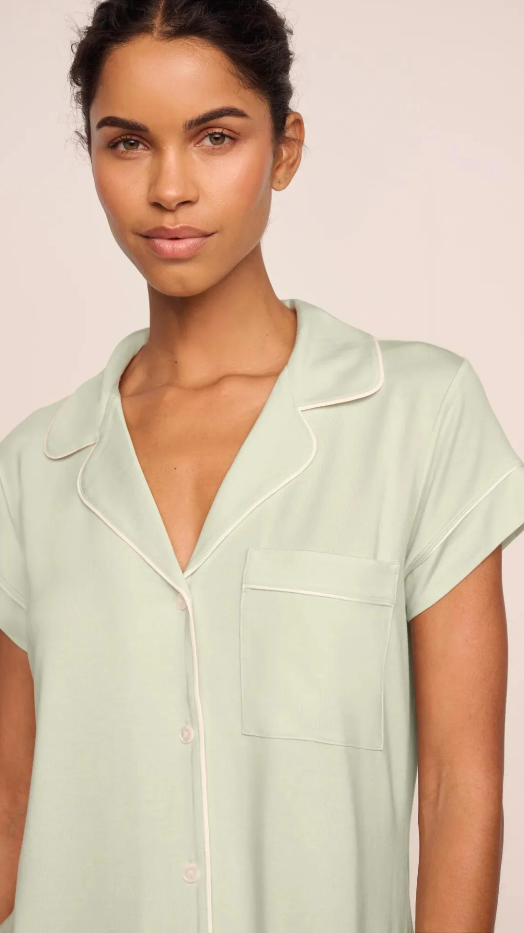 Eberjey Gisele Crop PJ Set in Mint Cream