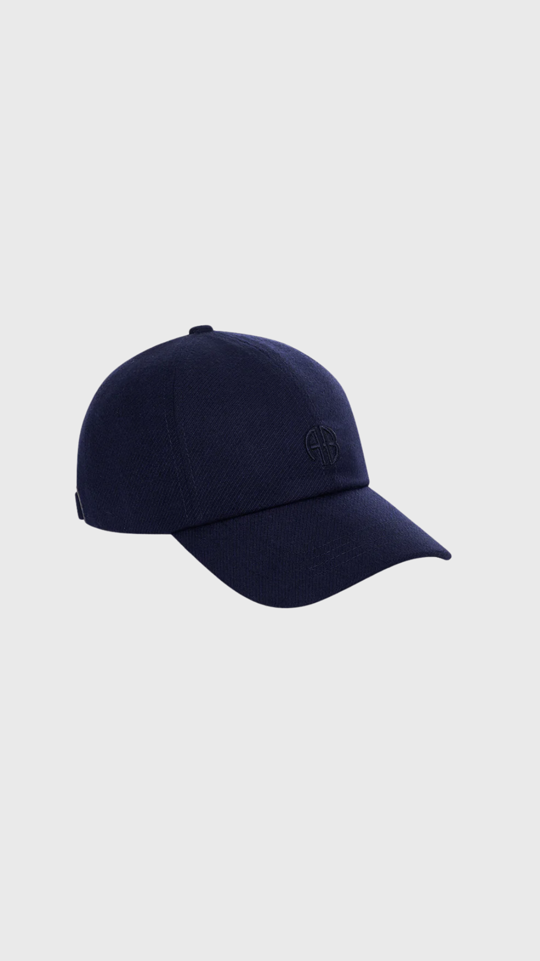 Anine Bing Jeremy Baseball Cap Wool in Navy
