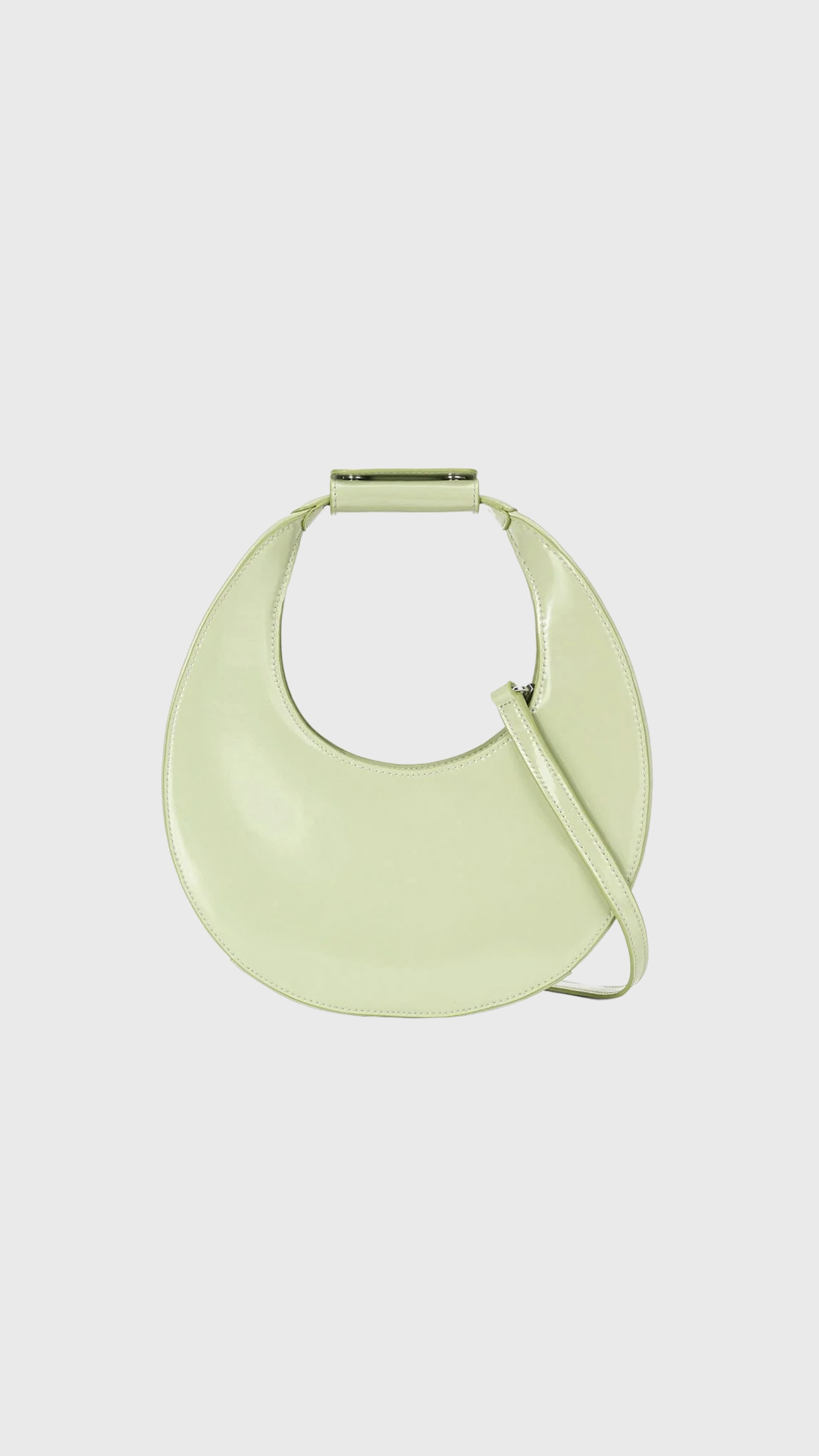 Staud Mini Moon Bag in Pale Jade