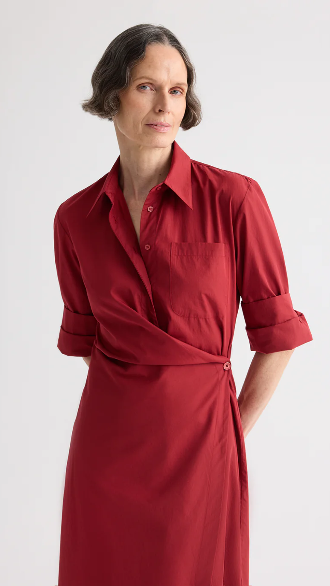 TWP New Earl Dress in Karanda Red