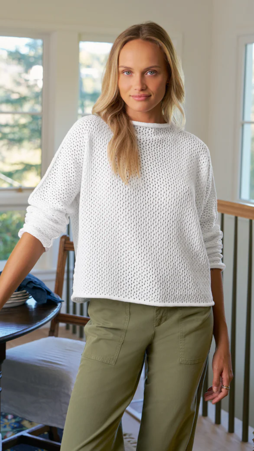 Frank & Eileen Monterey Pointelle Sweater