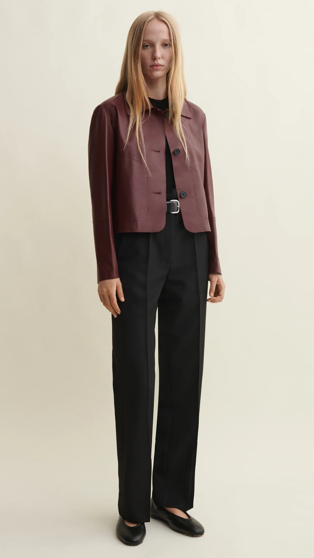 Arma Emy Leather Jacket in Mahogany