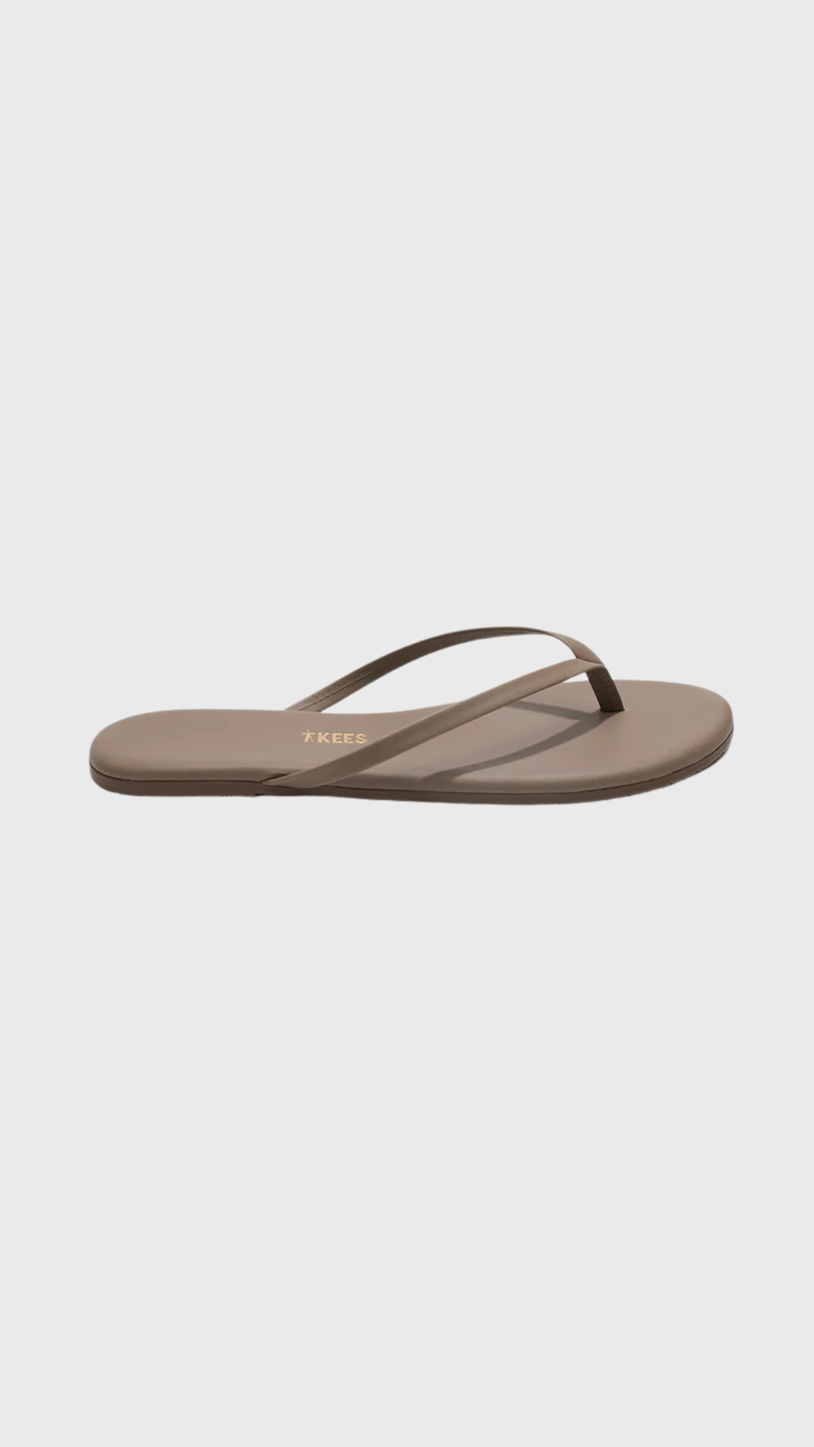 TKEES Lily Liners Leather Flip Flops in Biscuit