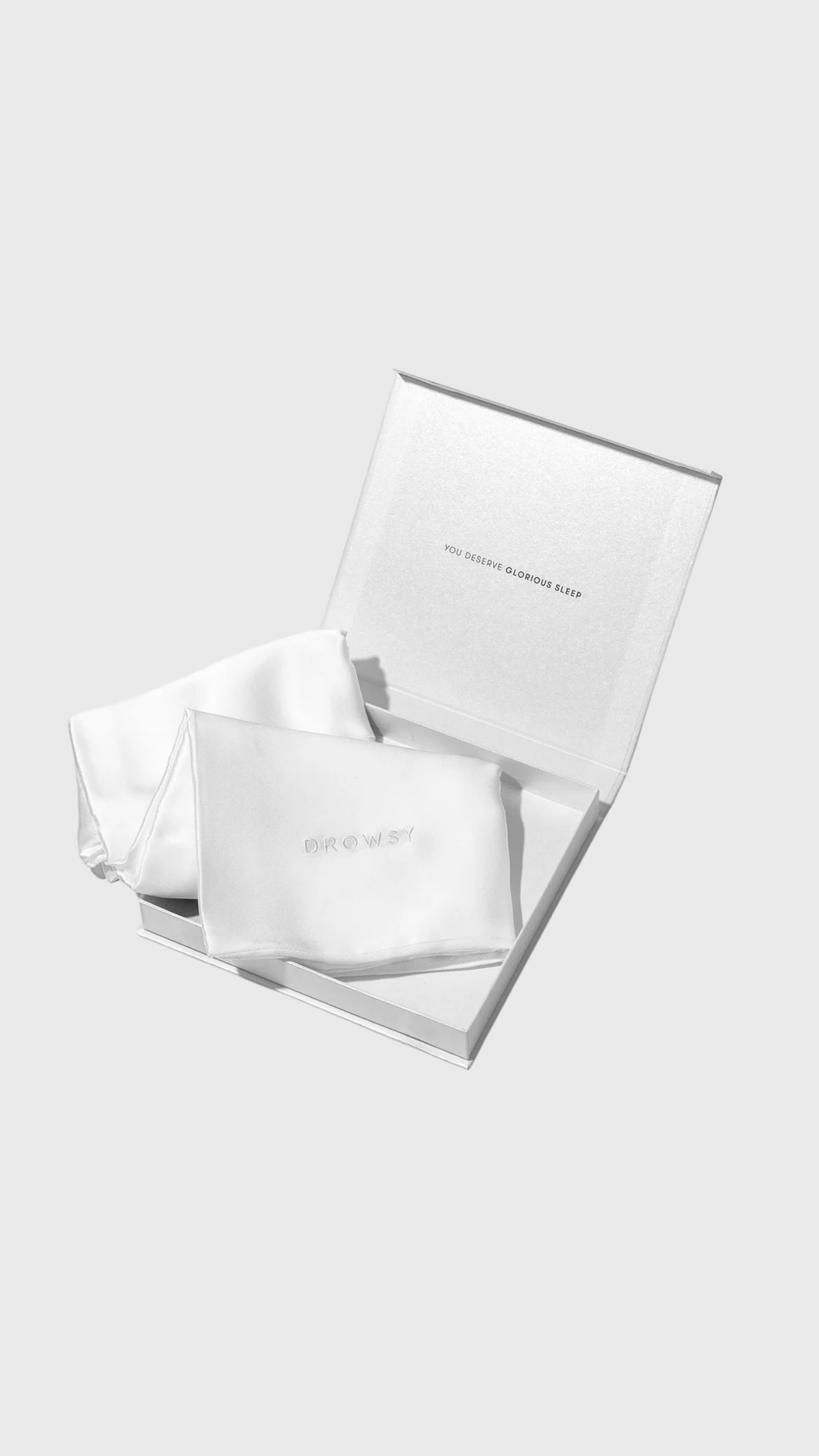 Drowsy King Size Silk Pillow Case in Akoya Pearl