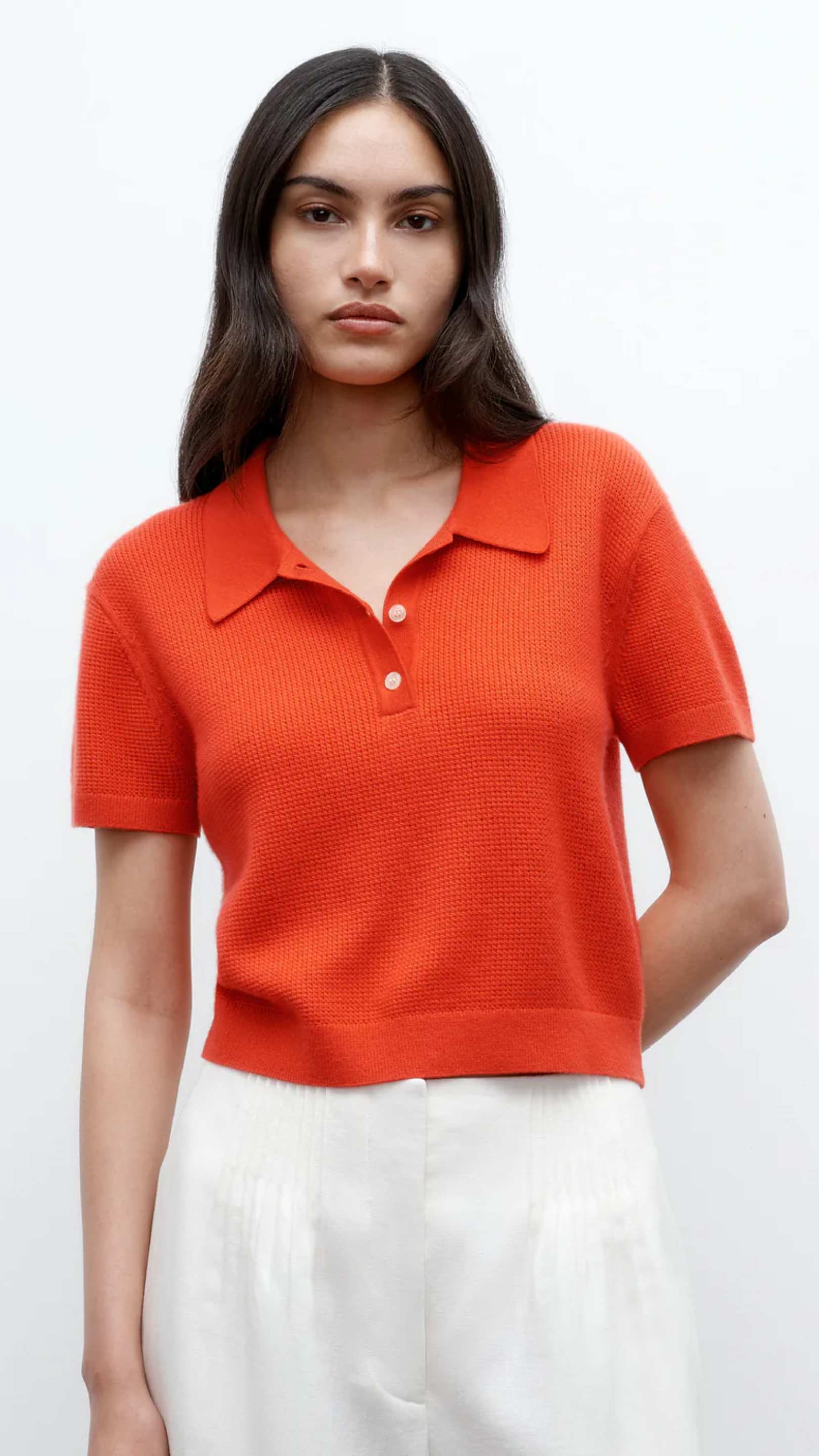 TWP Thermal Polo in Tomato