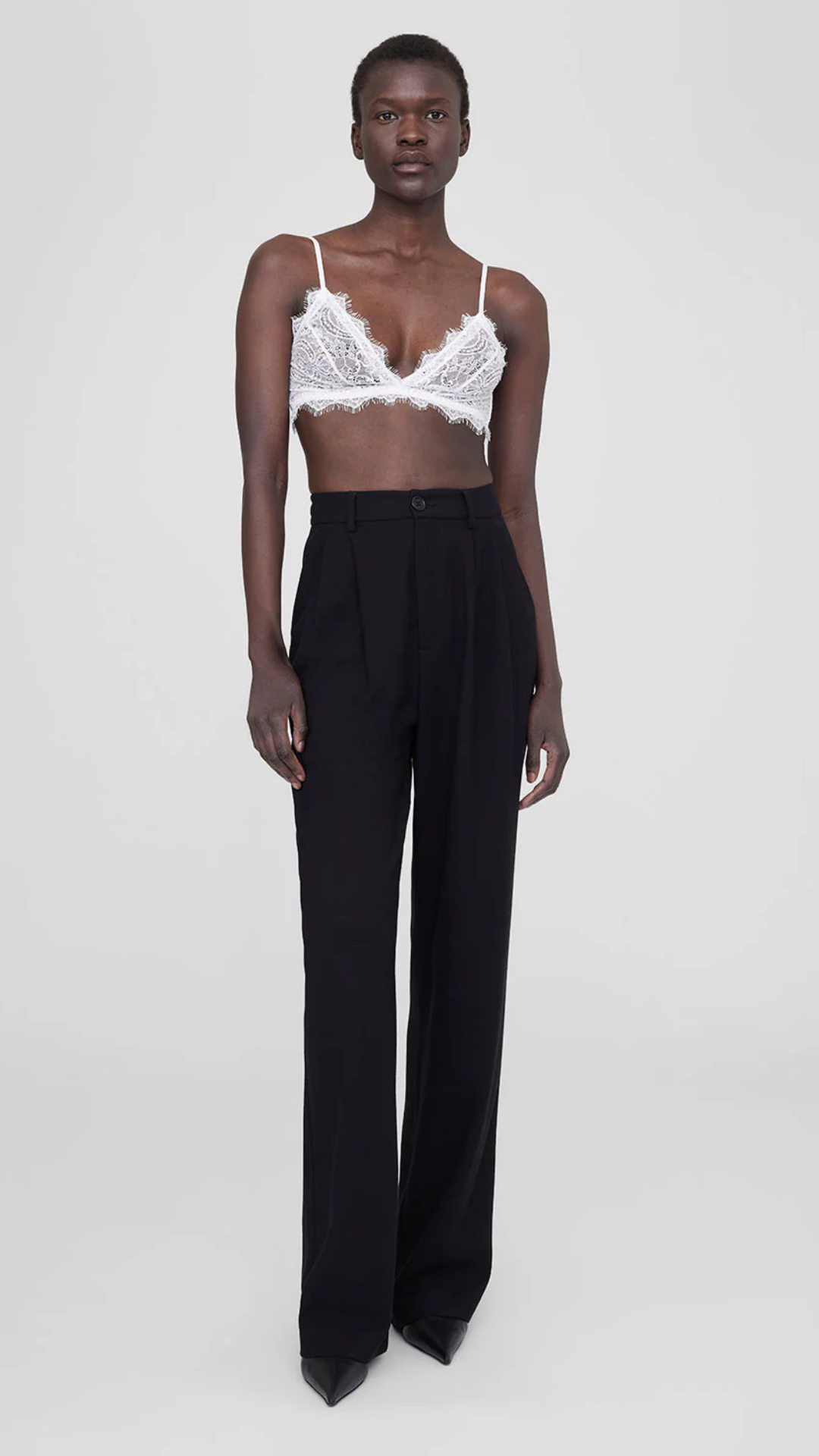Anine Bing Lace Bra in Ivory
