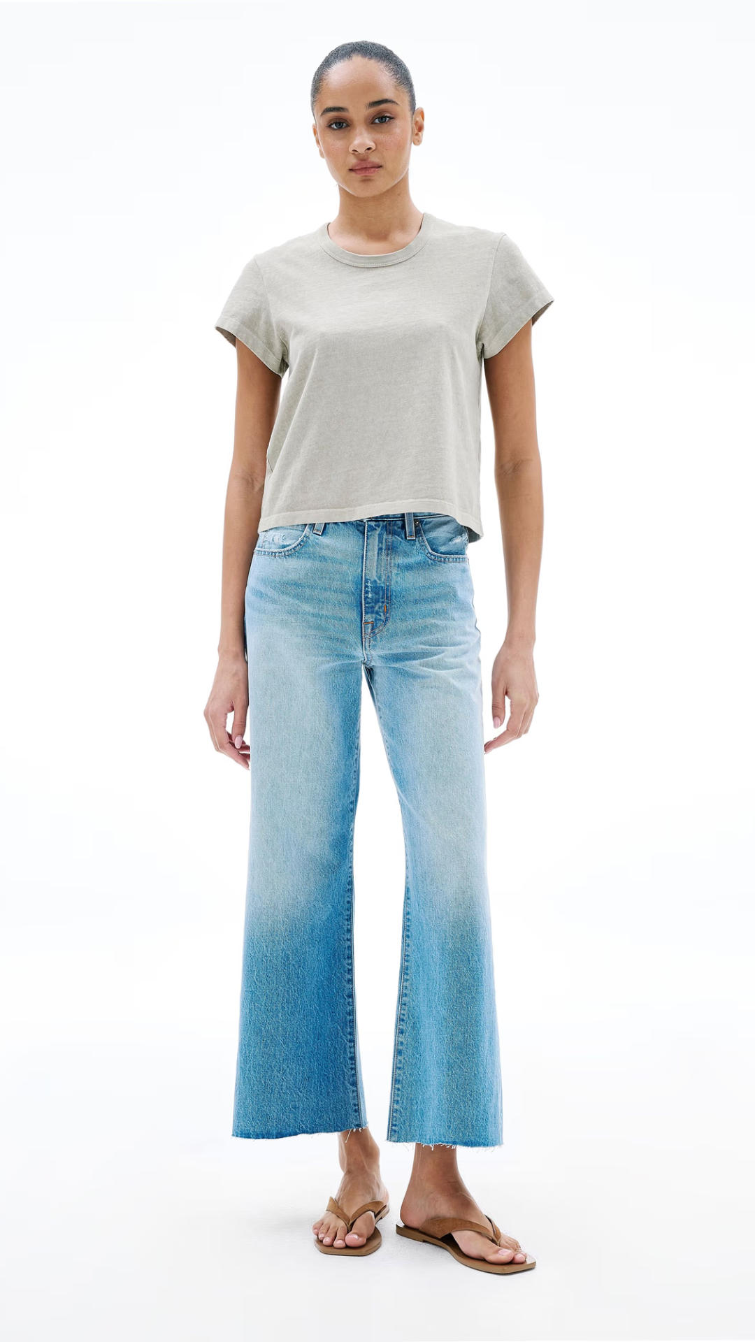 Slvrlake Grace Crop Jean in Find Your Way Blue