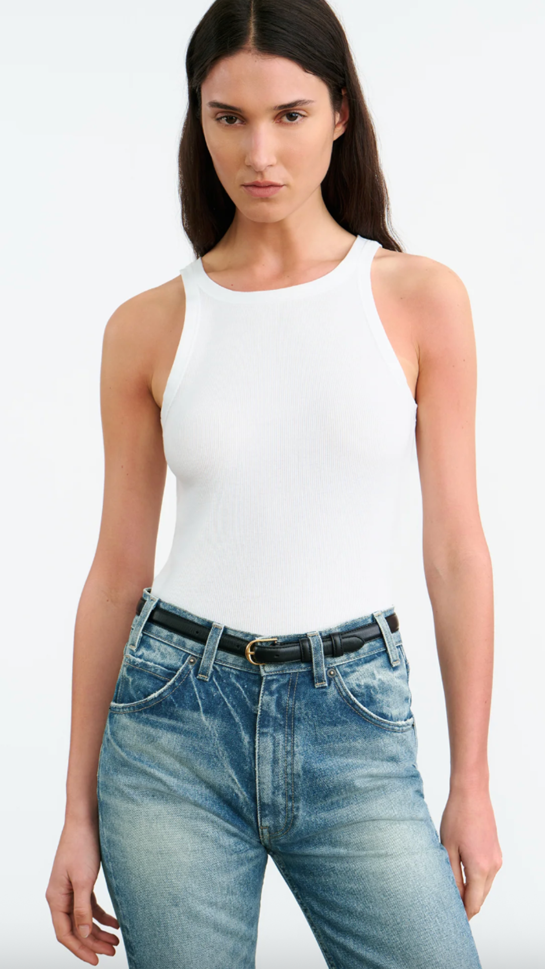 Nili Lotan Jennifer Rib Tank in White