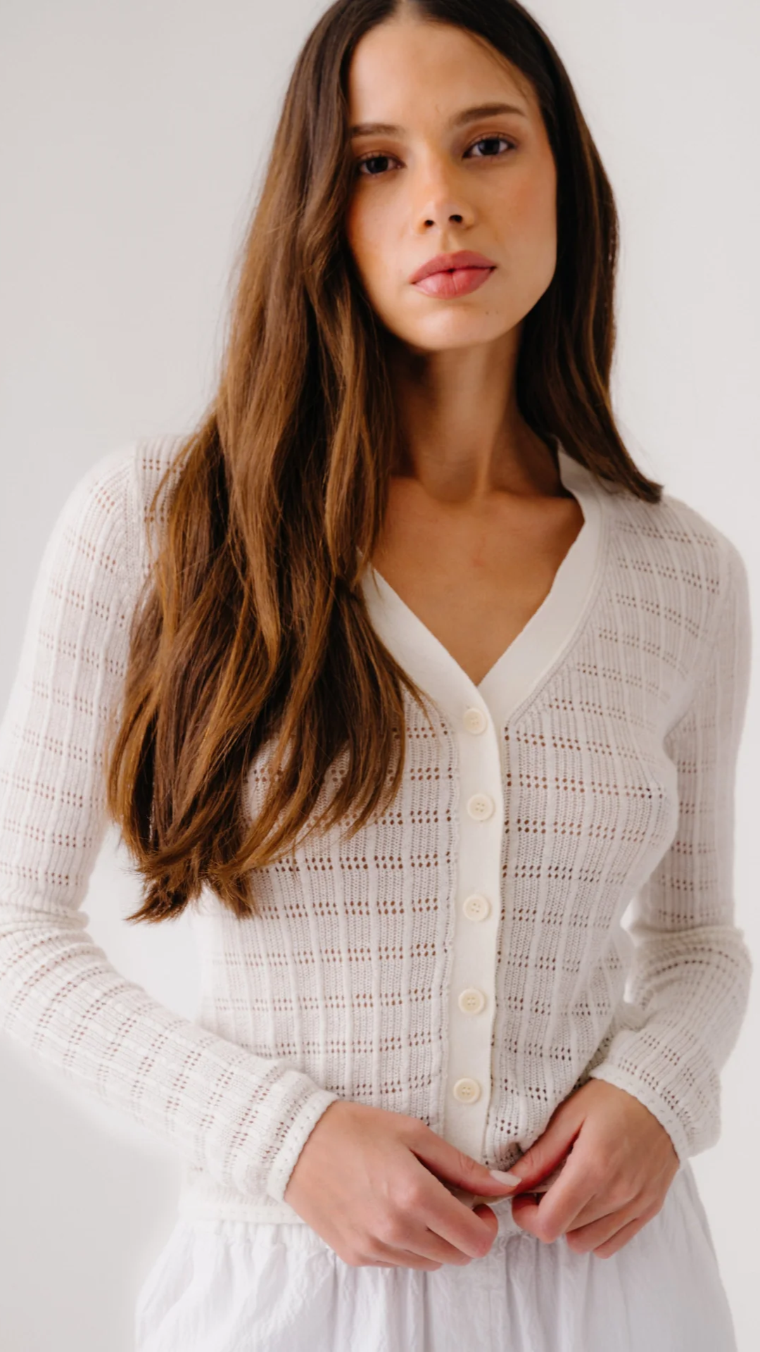 Sablyn Vinni C Knit Cardigan in Gardenia