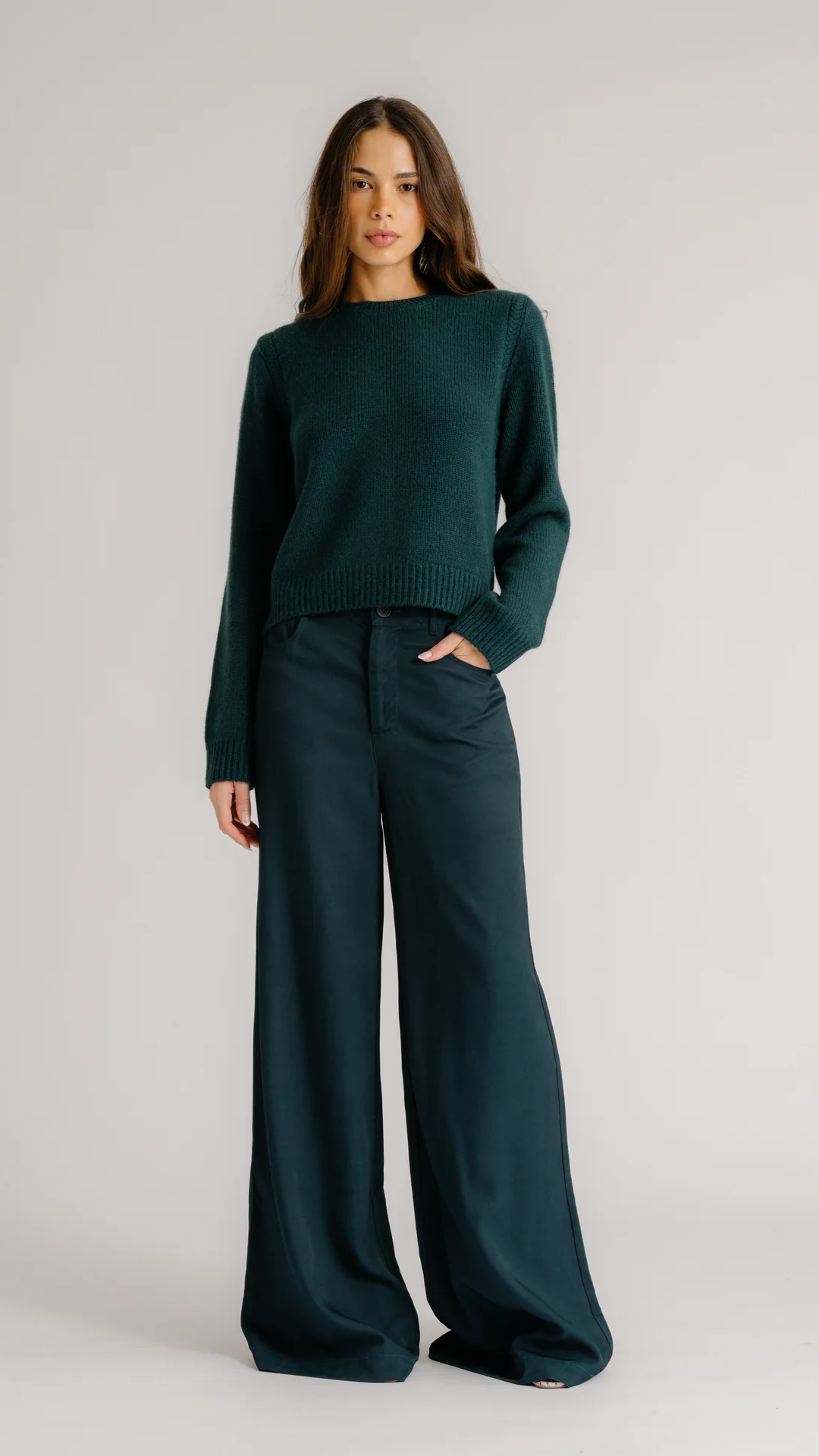 Sablyn Noa Shrunken Crewneck Sweater in Sacramento