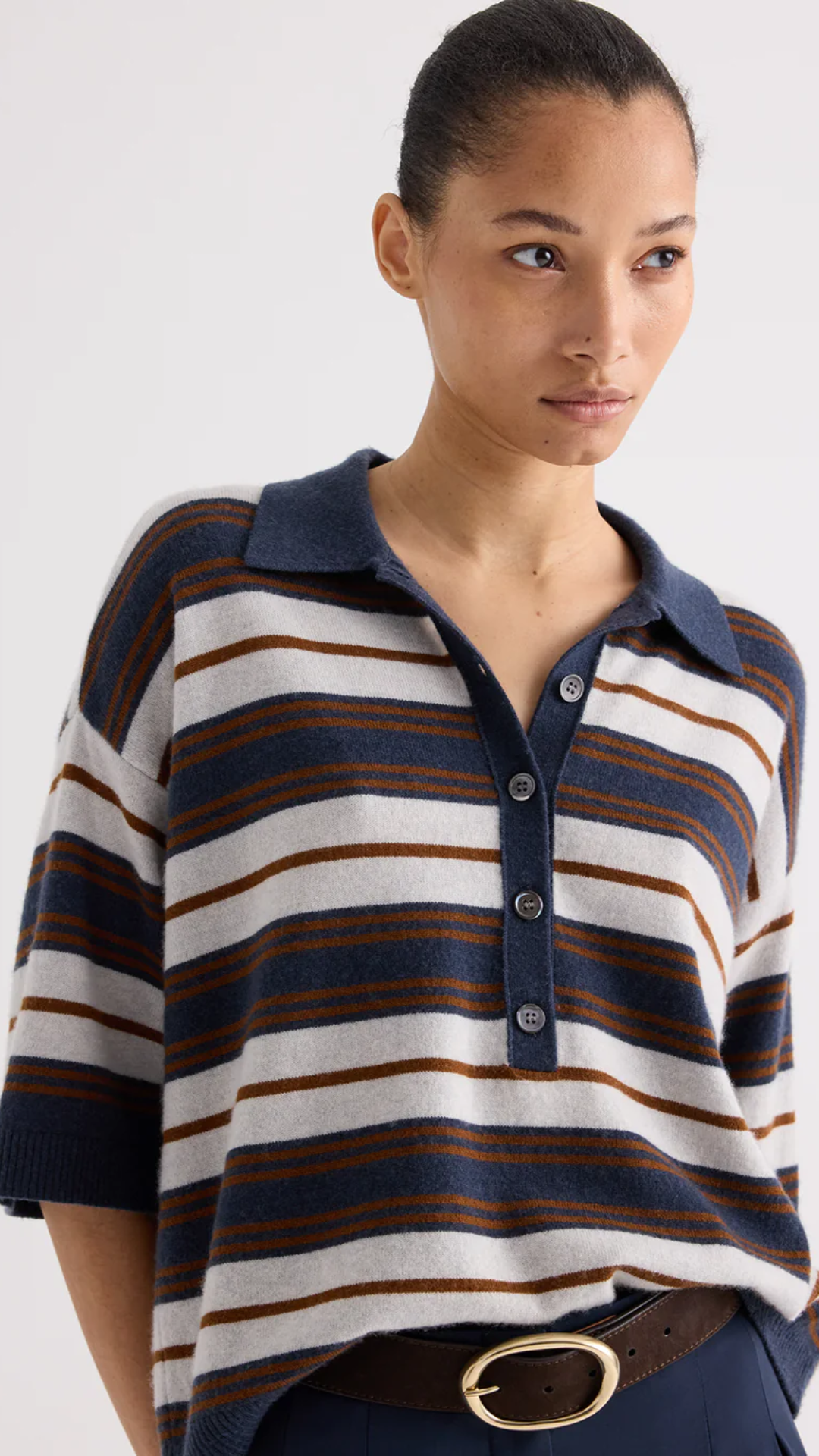TWP Wide Belt in Chocolate
