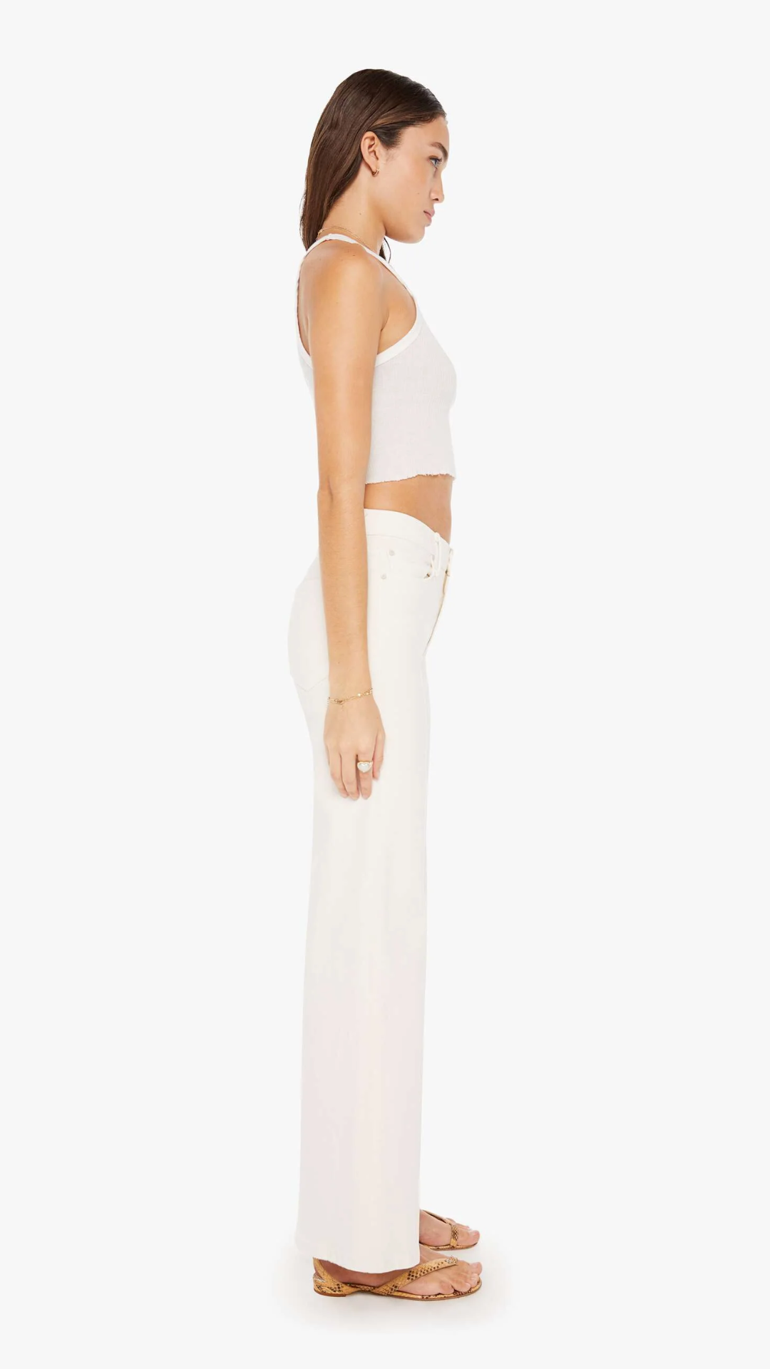 Mother The Twister Skimp Jean in Cream Puffs