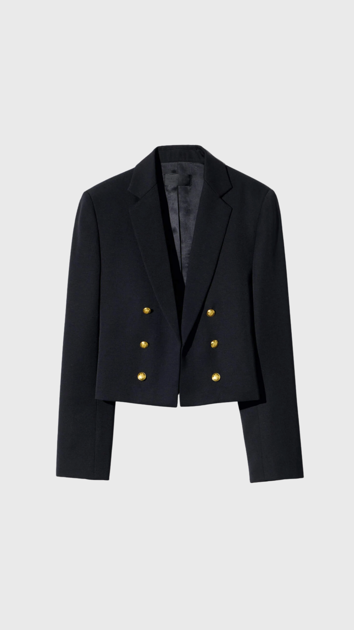Nili Lotan Josephine Shrunken Wool Jacket in Black