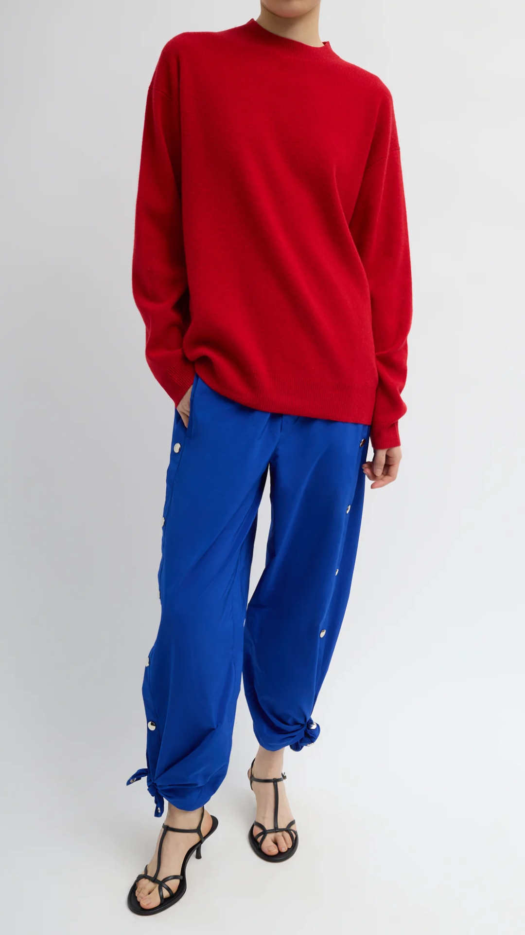 Tibi Nylon Snap On Jogger