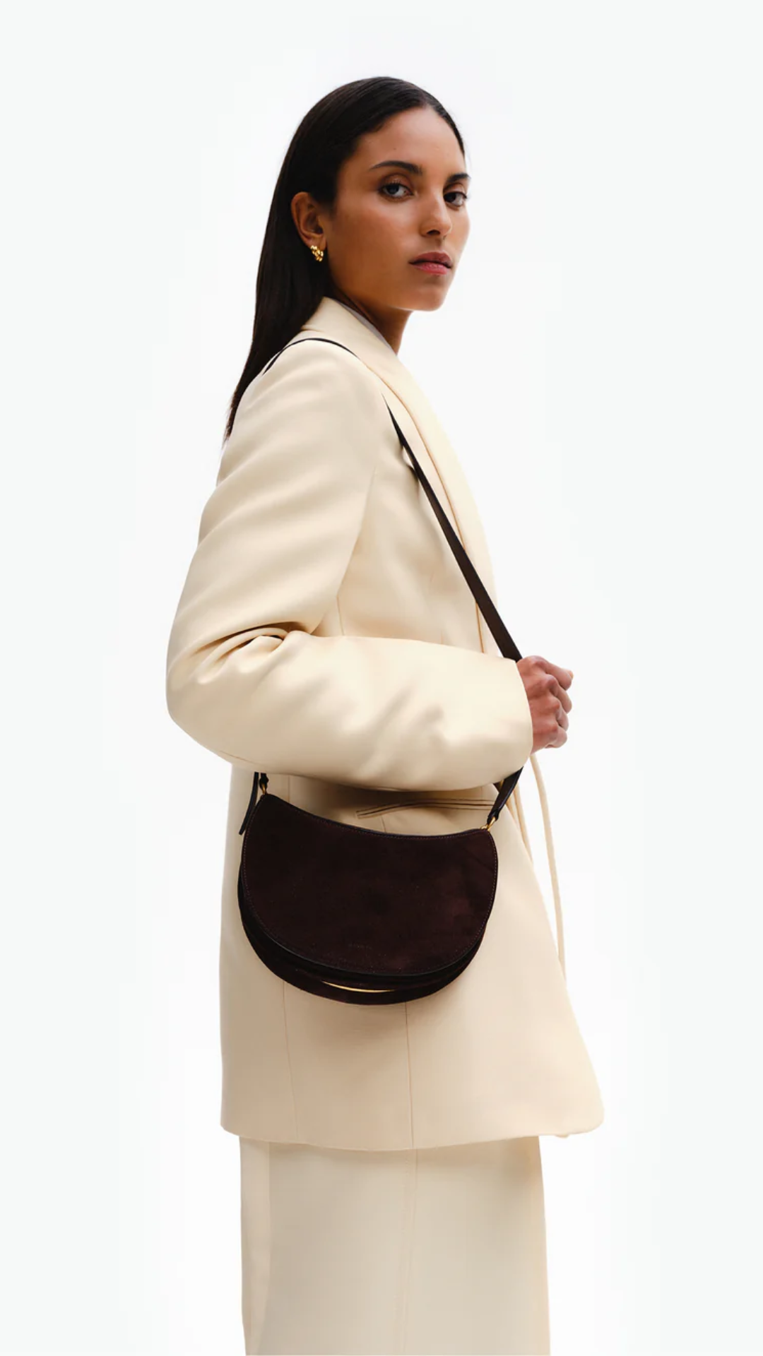 Wandler Kate Crossbody in Acai Grape/Suede