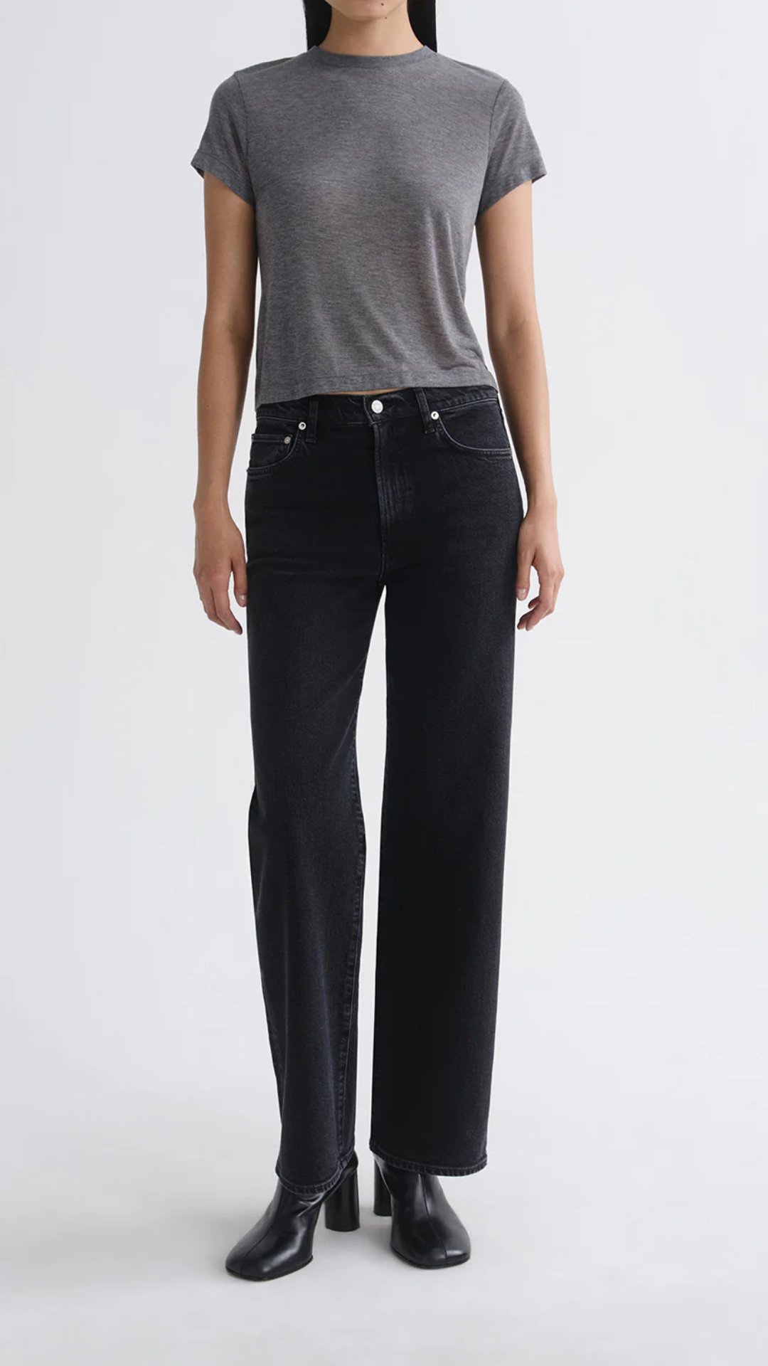 Agolde Adine Tee in Grey