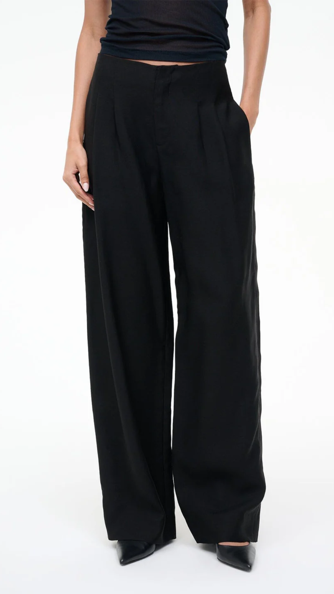 Staud Pierre Pant in Black