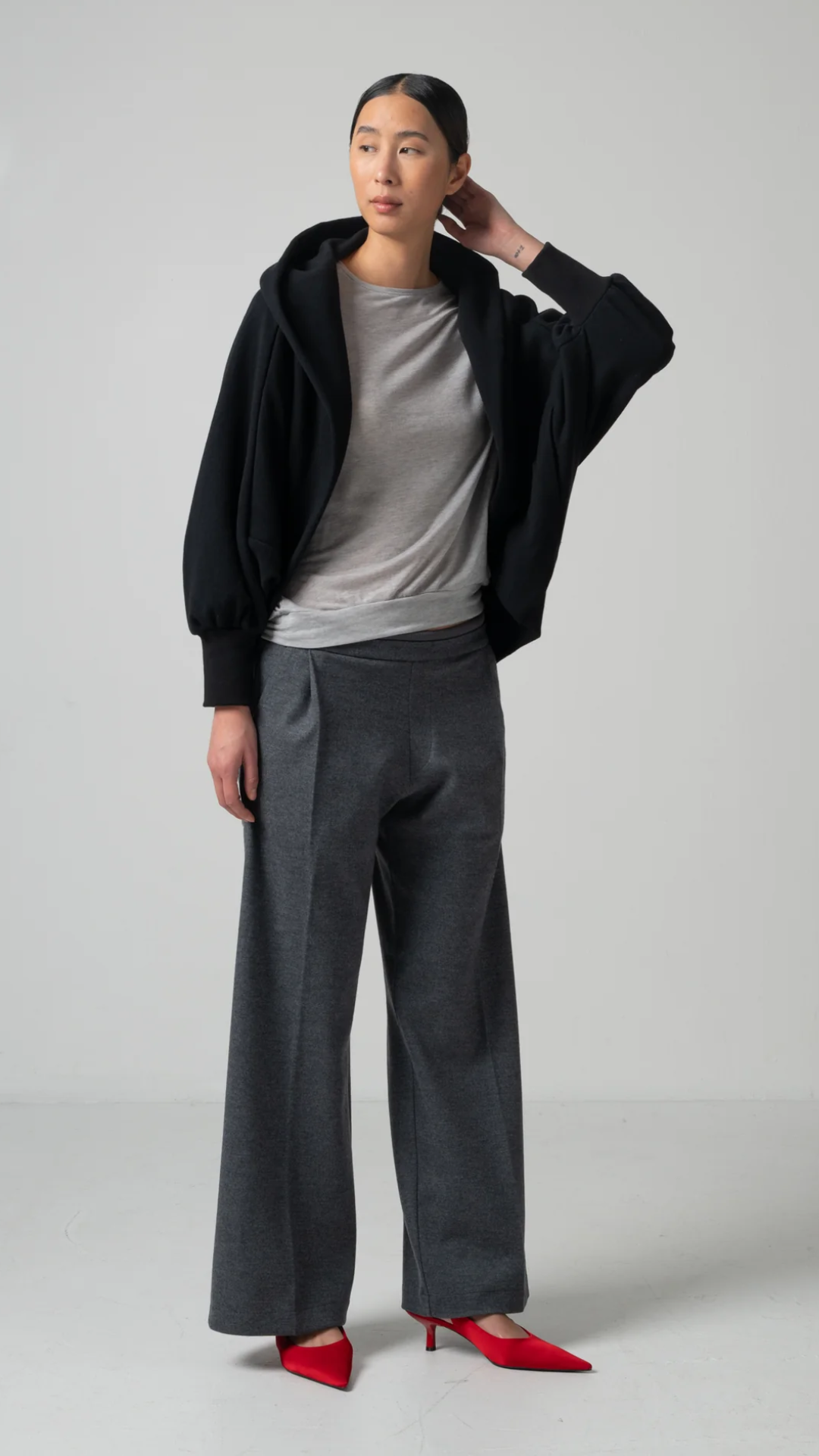 Cog The Big Smoke Orion Wide-leg Trouser in Charcoal