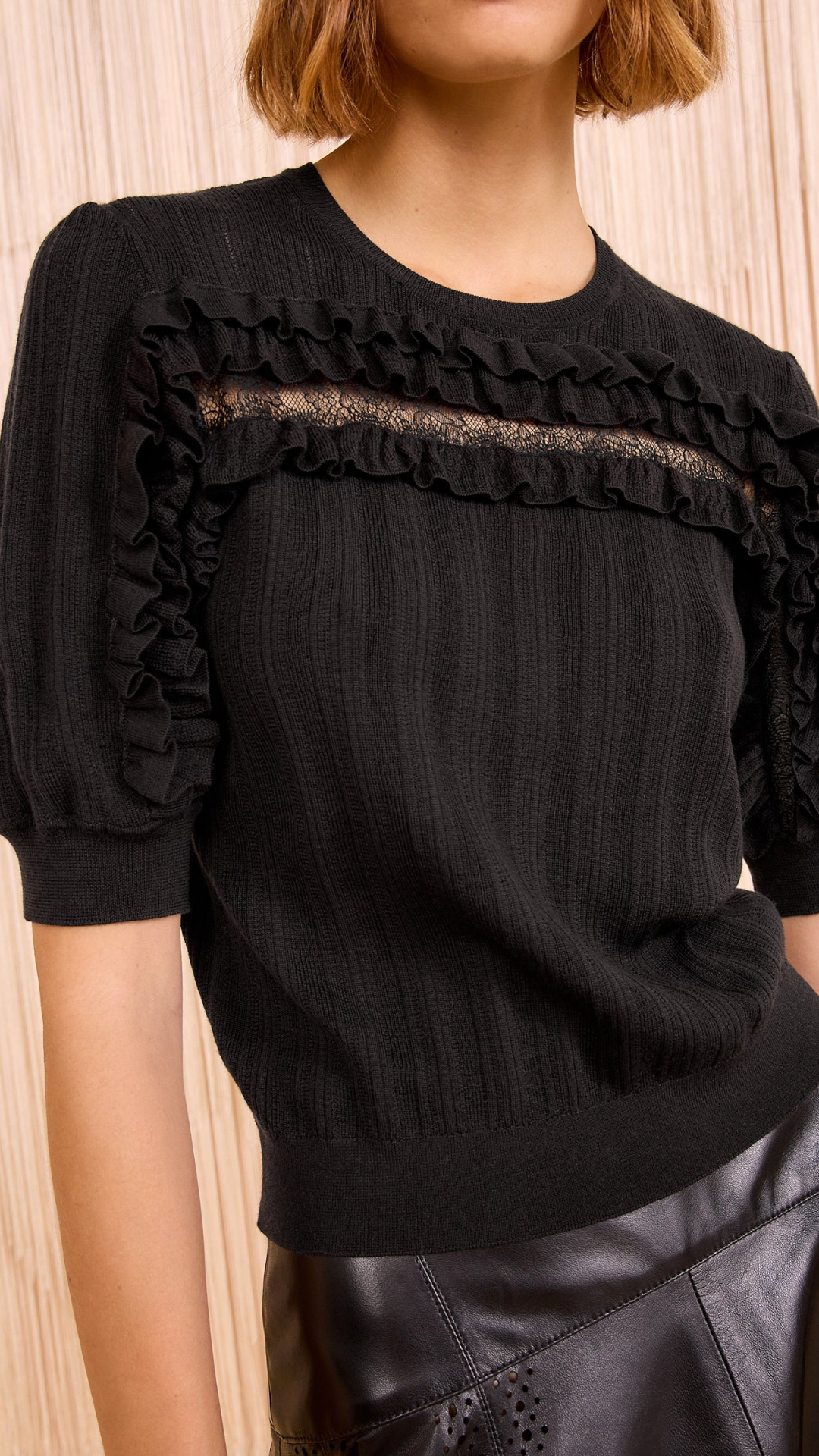 Ulla Johnson Salima Knit Top in Noir