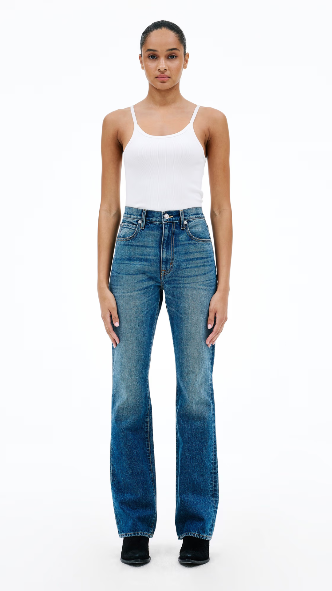 SLVRLAKE Jade High Rise Slim Boot Jean in Endless Highway