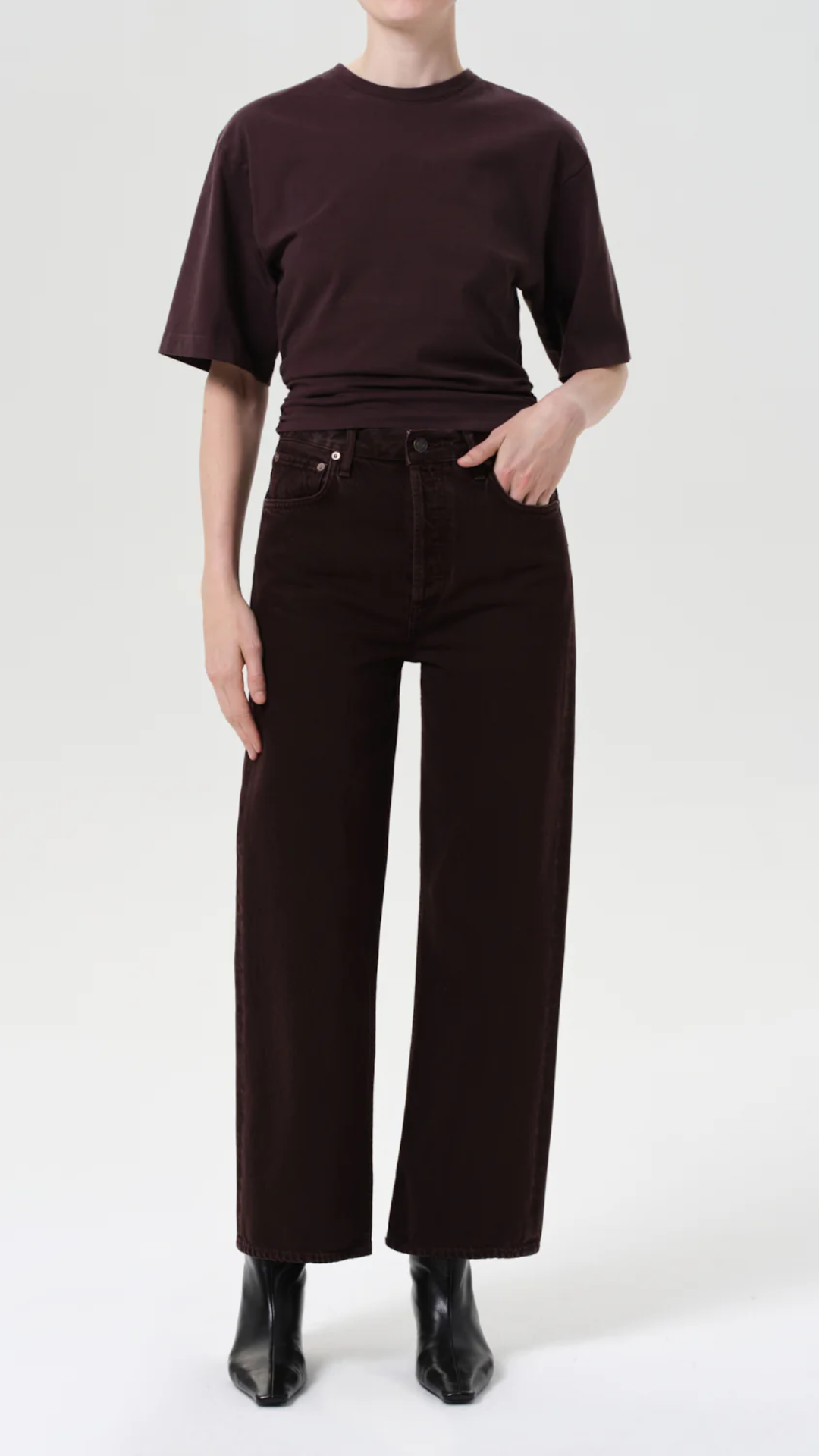 Agolde Ren Jean in Sloe Berry
