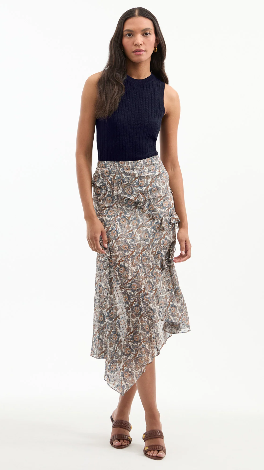 Veronica Beard Eleonora Skirt in Dove