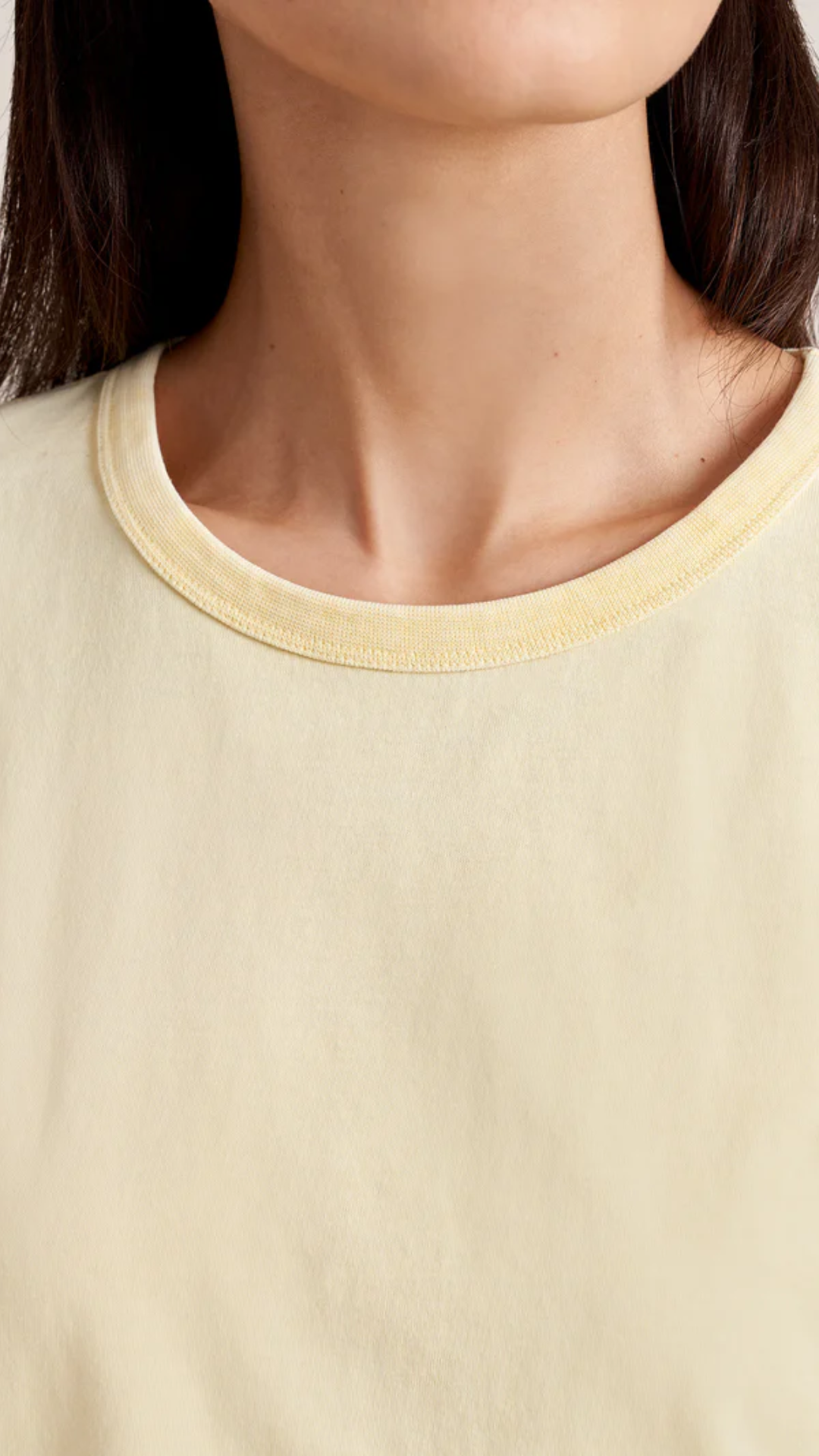 La Ligne Short Sleeve Boyfriend Tee in Butter