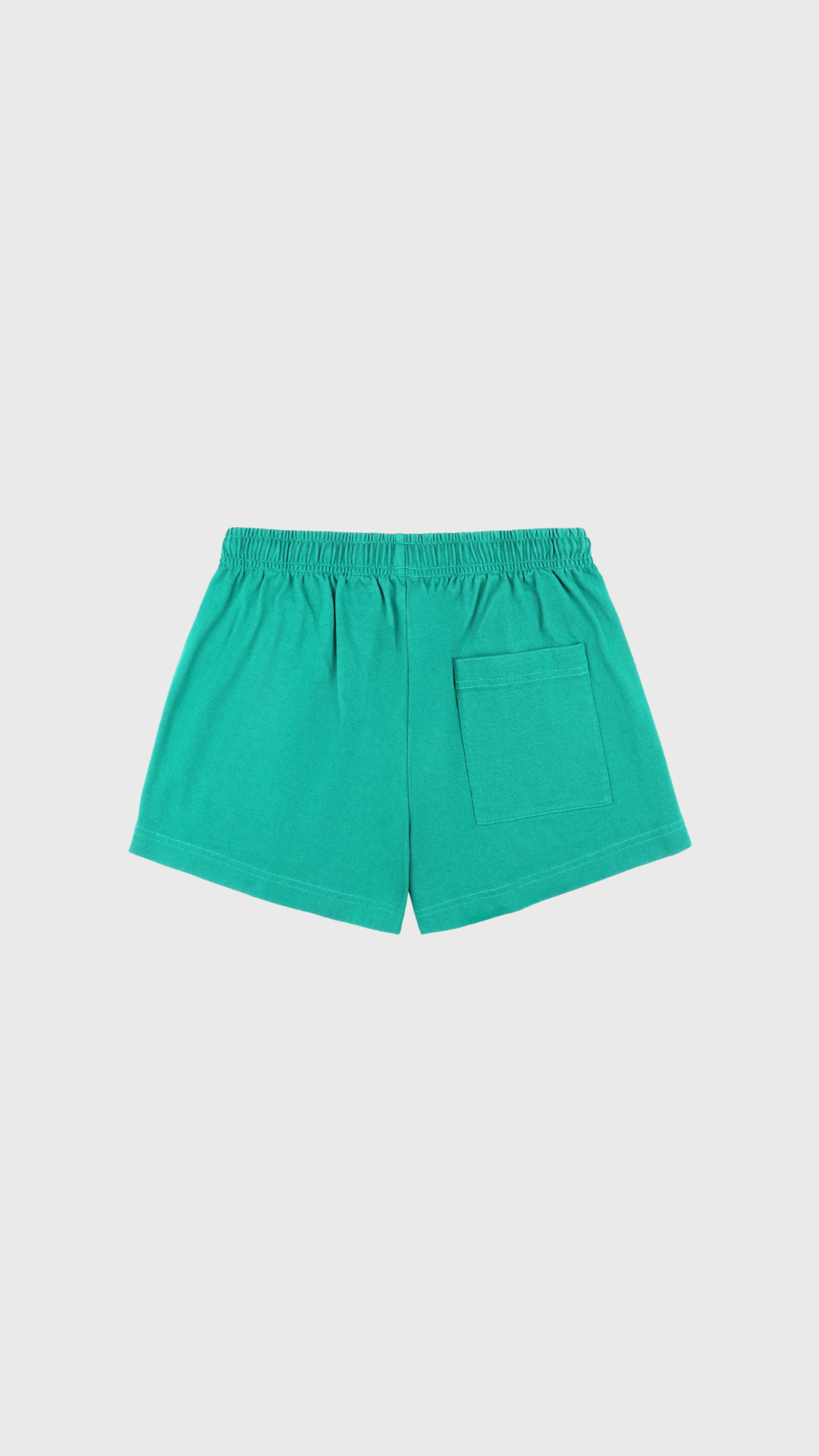 Sporty & Rich Title Embroidered Disco Short in Amalfi Green