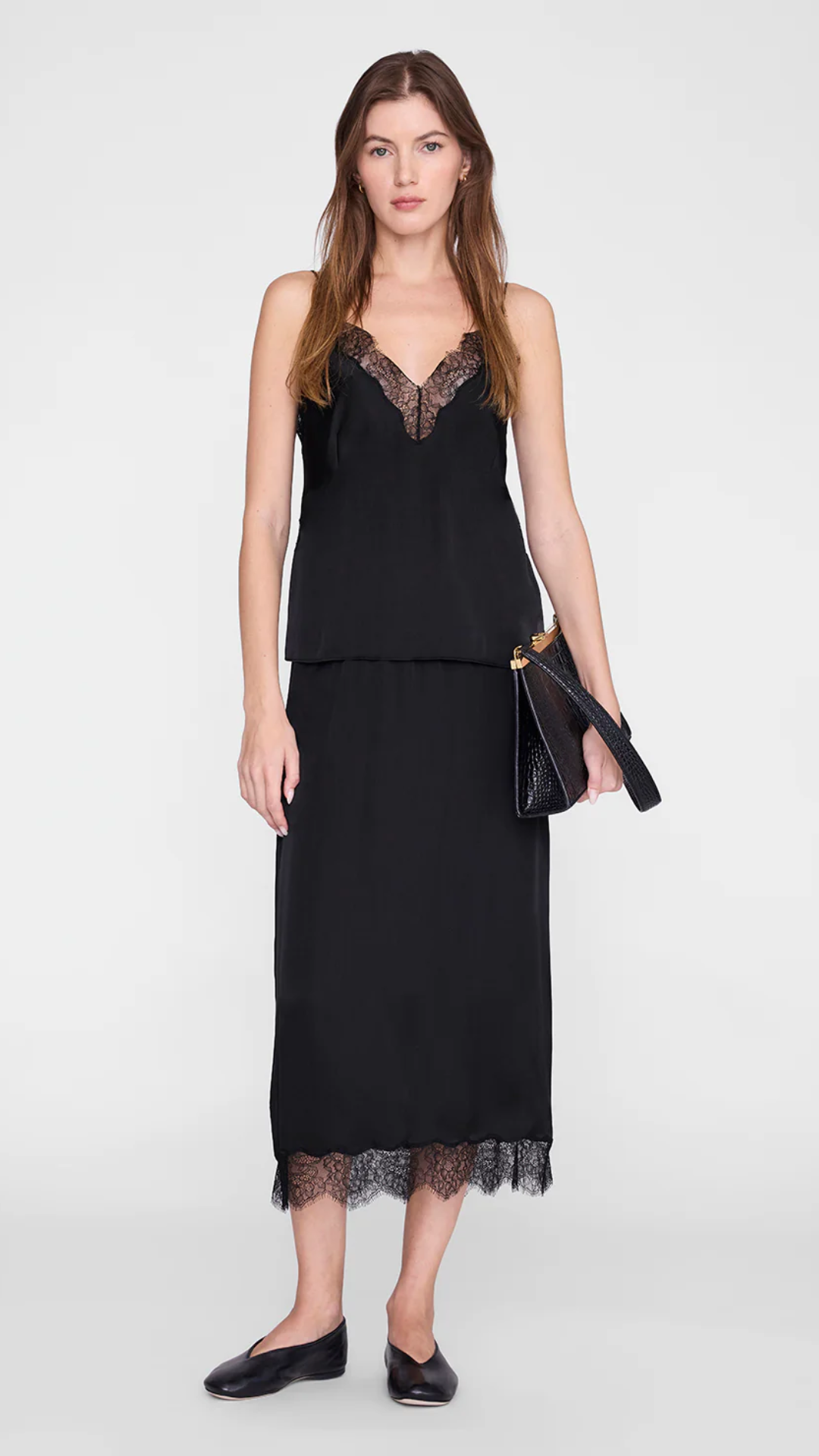 Anine Bing Shelby Skirt in Black