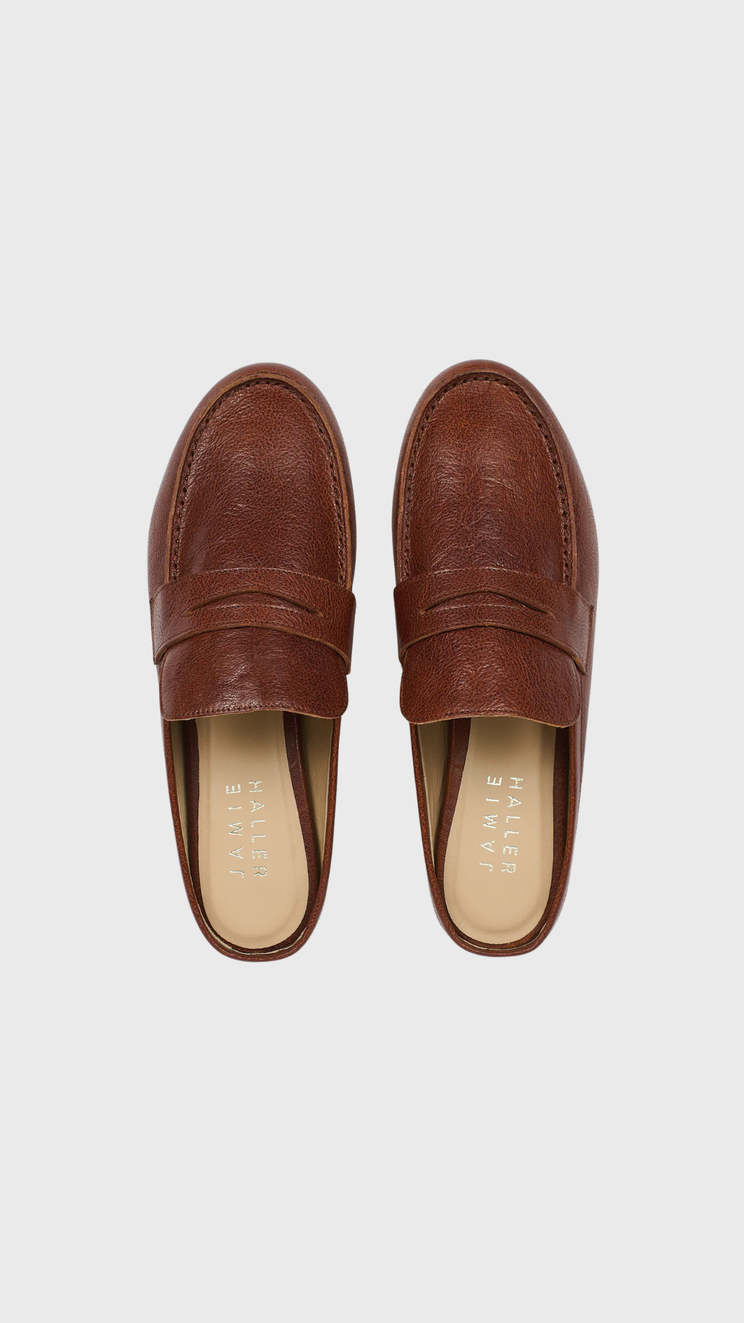 Jamie Haller The Penny Loafer Mule in Cuoio