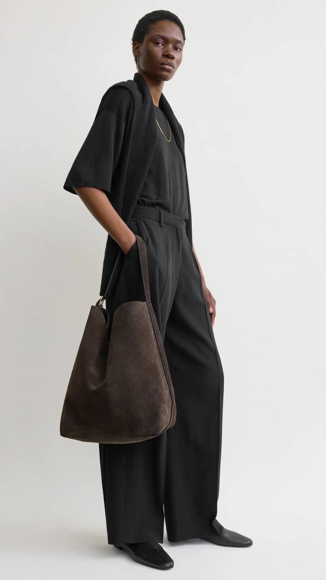 Toteme Belted Tote Bag in Brown