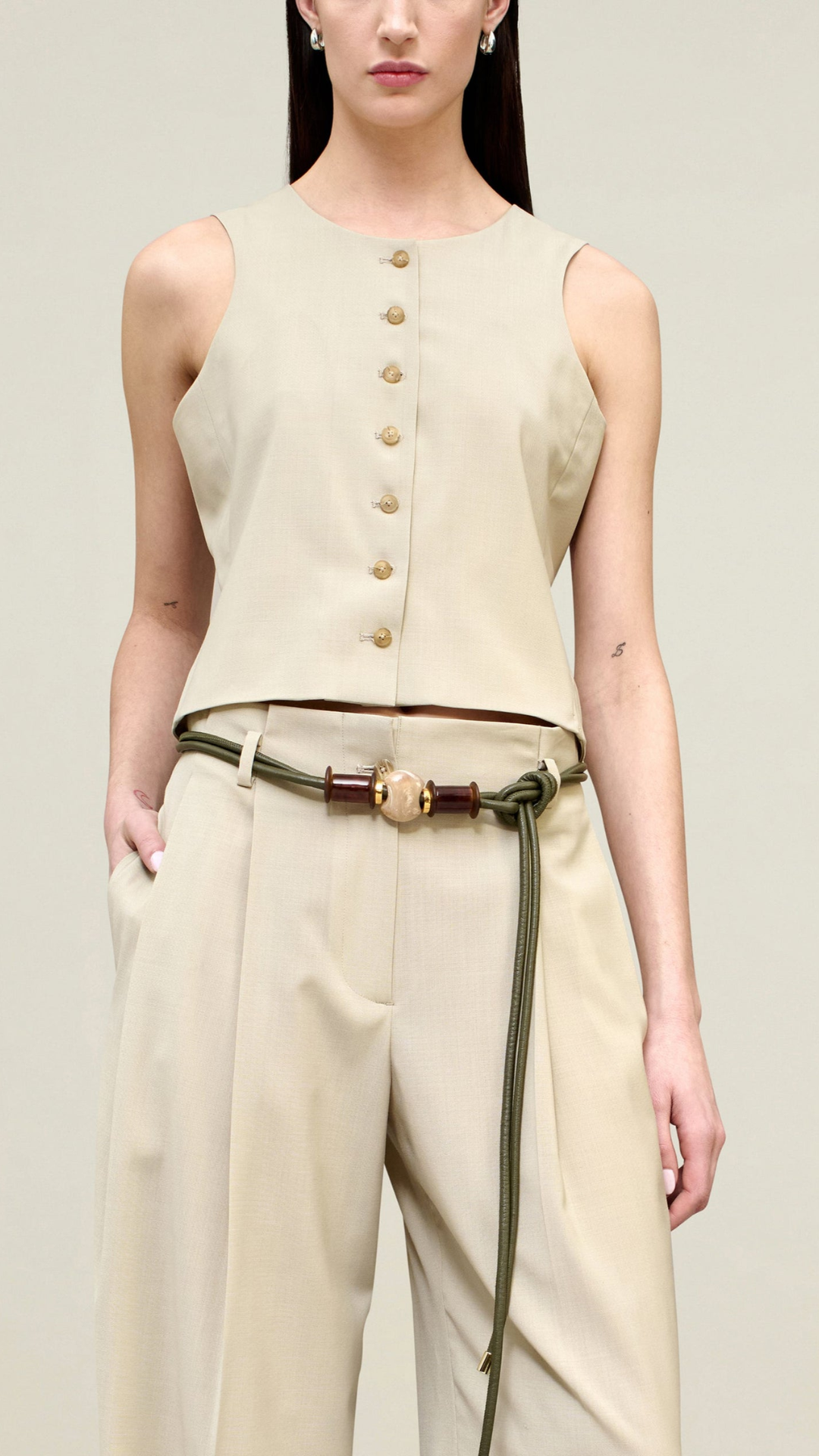 Kallmeyer Emerson Vest in Chino Paperweight