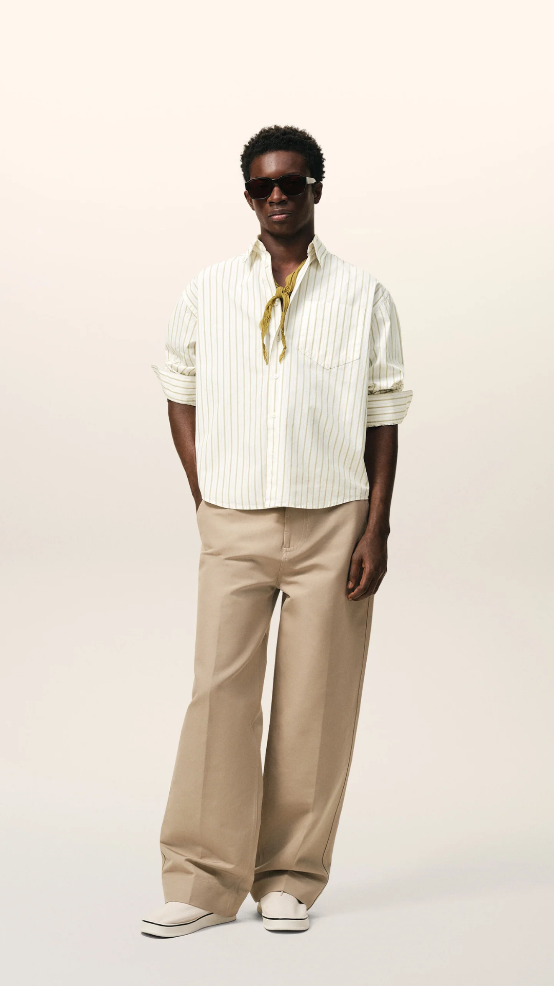 AMI Embossed Ami de Coeur Shirt in White/Matcha