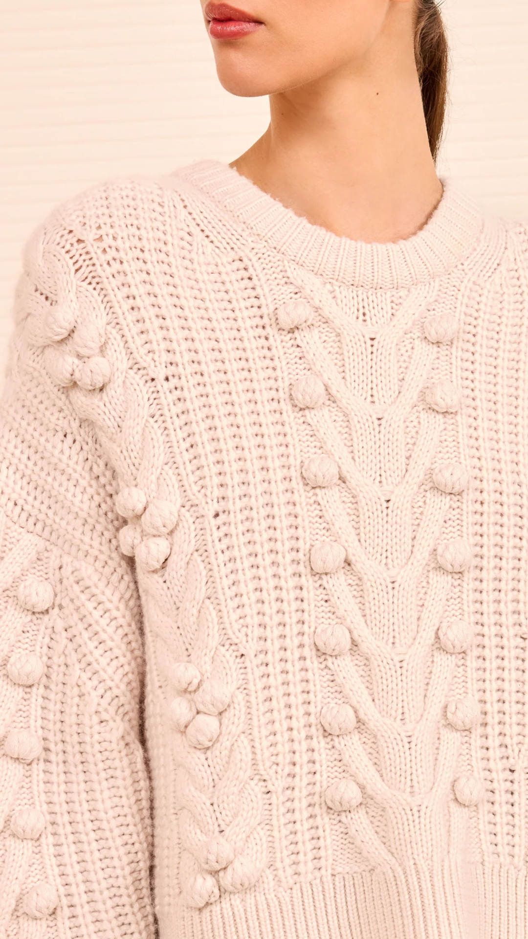 Ulla Johnson Indra Cable Knit Pullover in Alabaster
