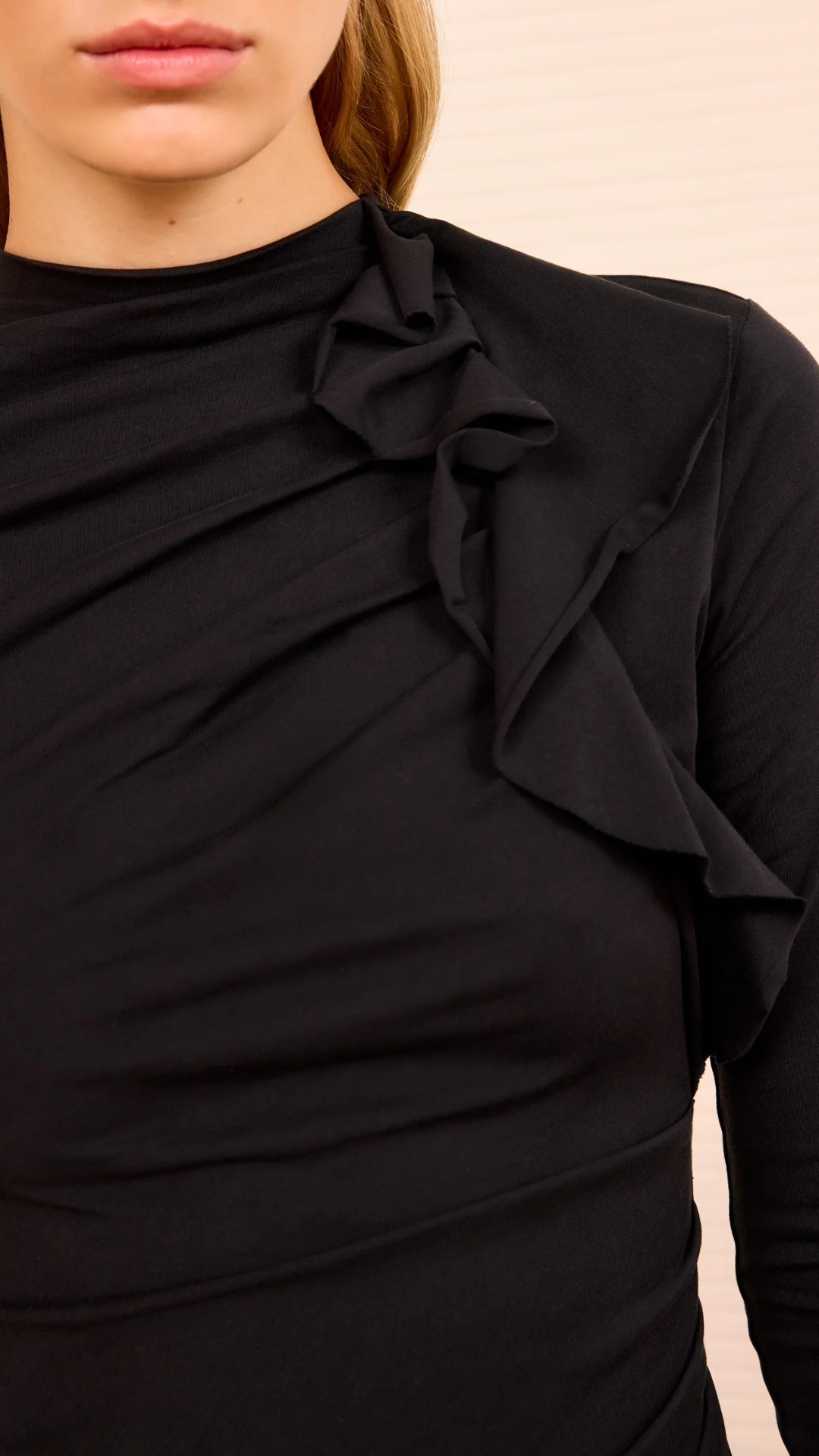 Ulla Johnson Safi Long Sleeve Dress in Noir