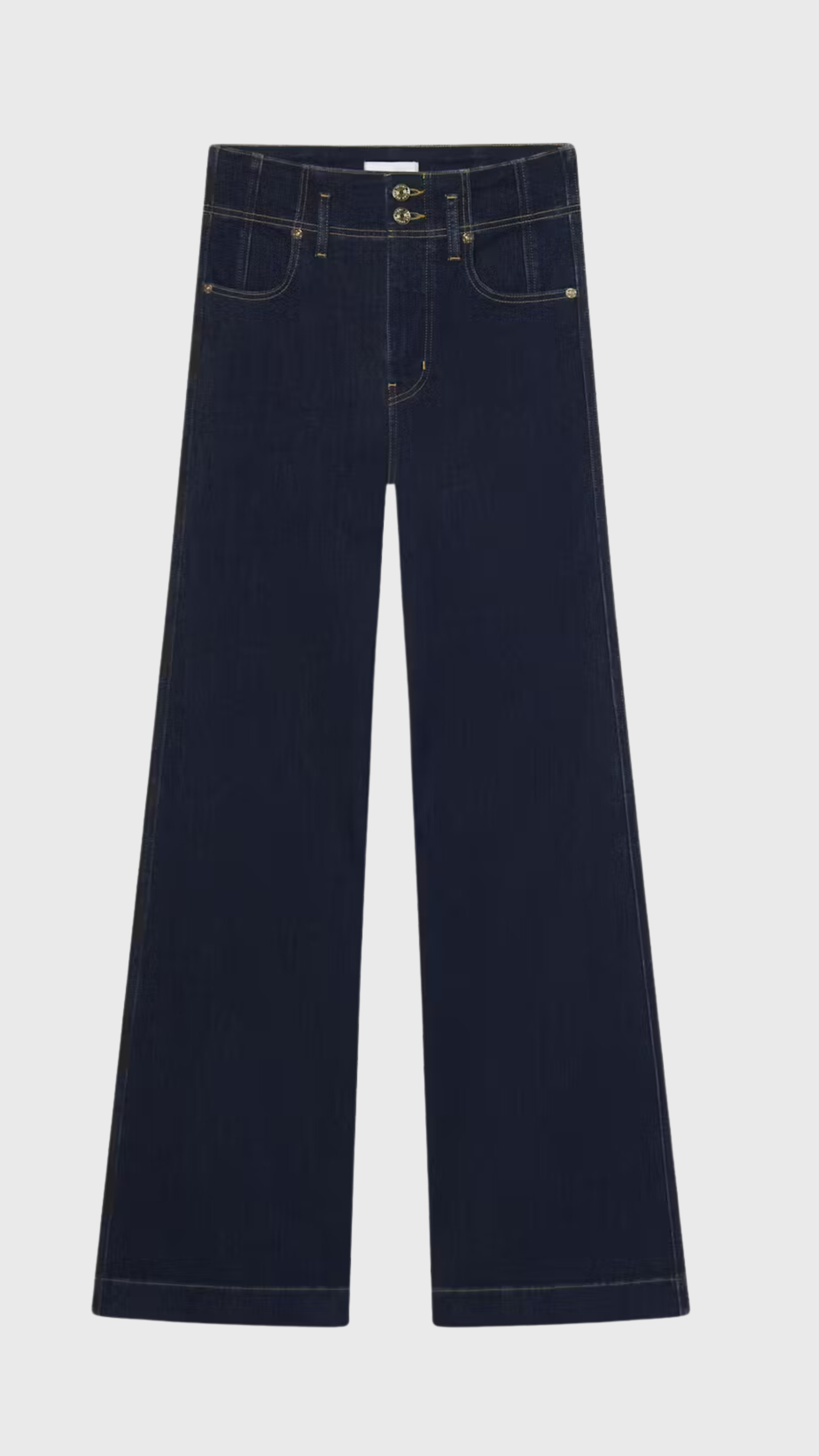 Frame The Seamed Wide Trouser in Rinse