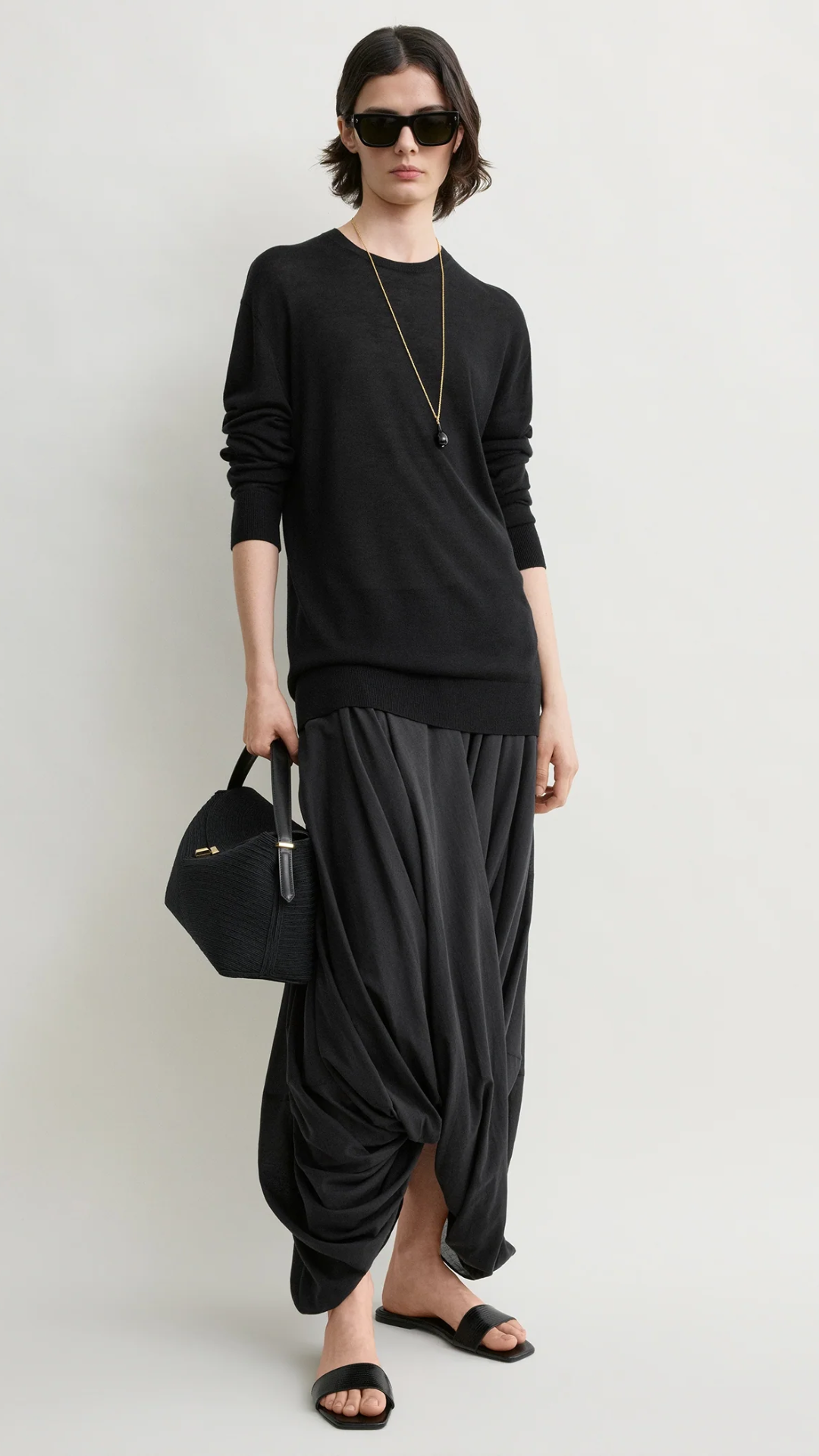 Toteme Cocoon Skirt in Black