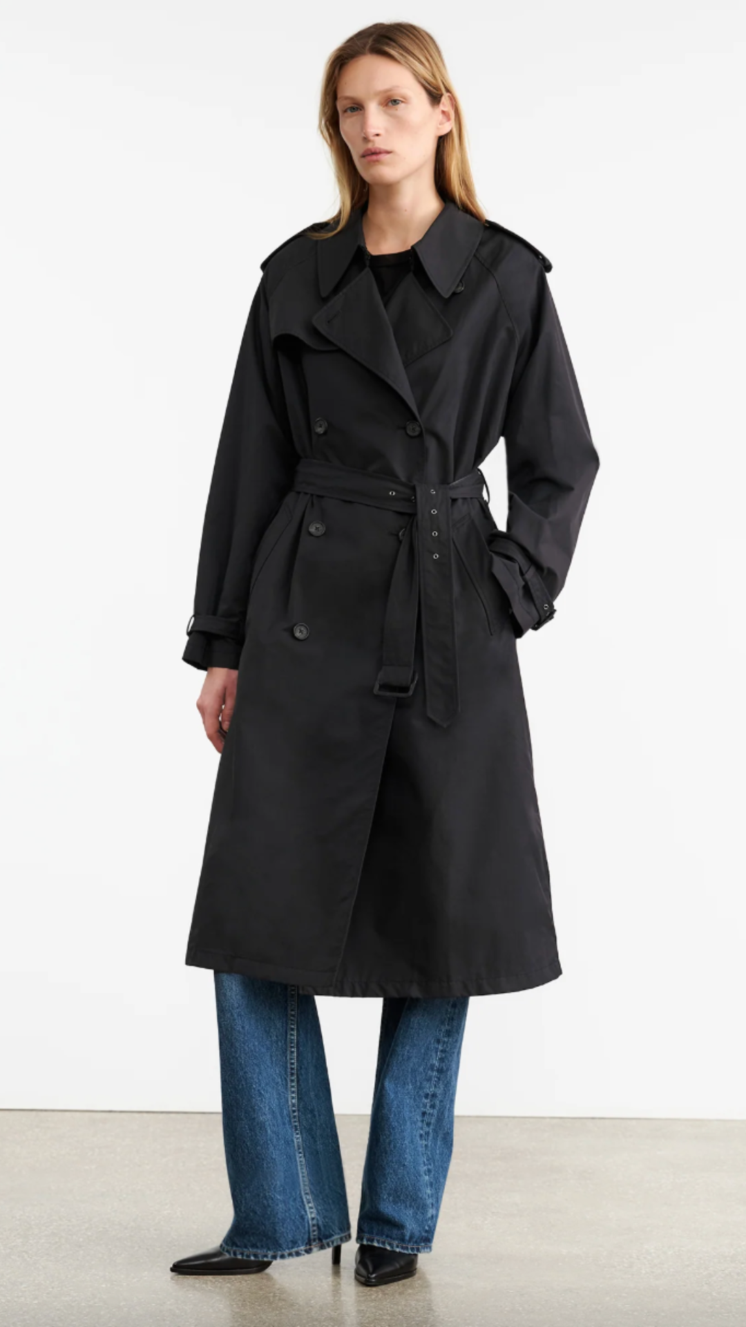 Nili Lotan Tanner Trench Coat in Black