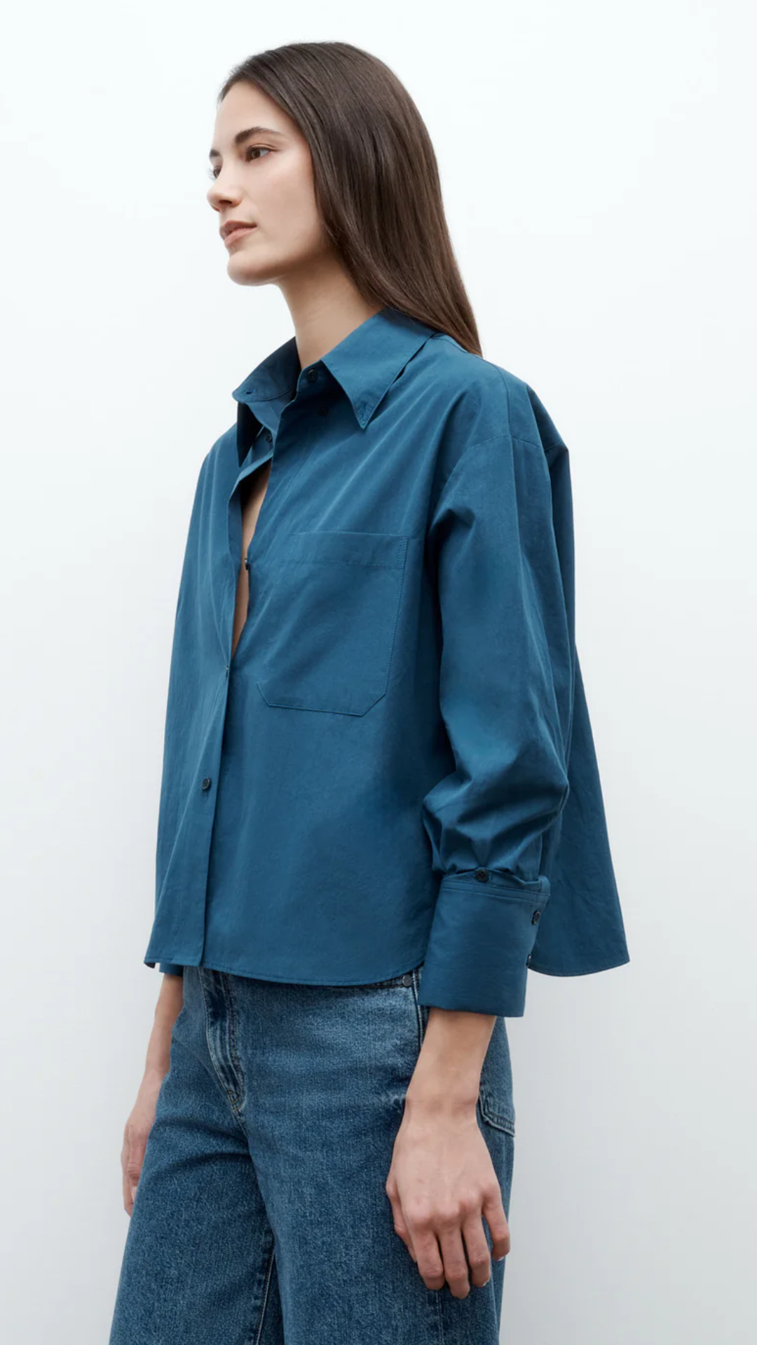 TWP J.D. Shirt in Blue Wing Teal