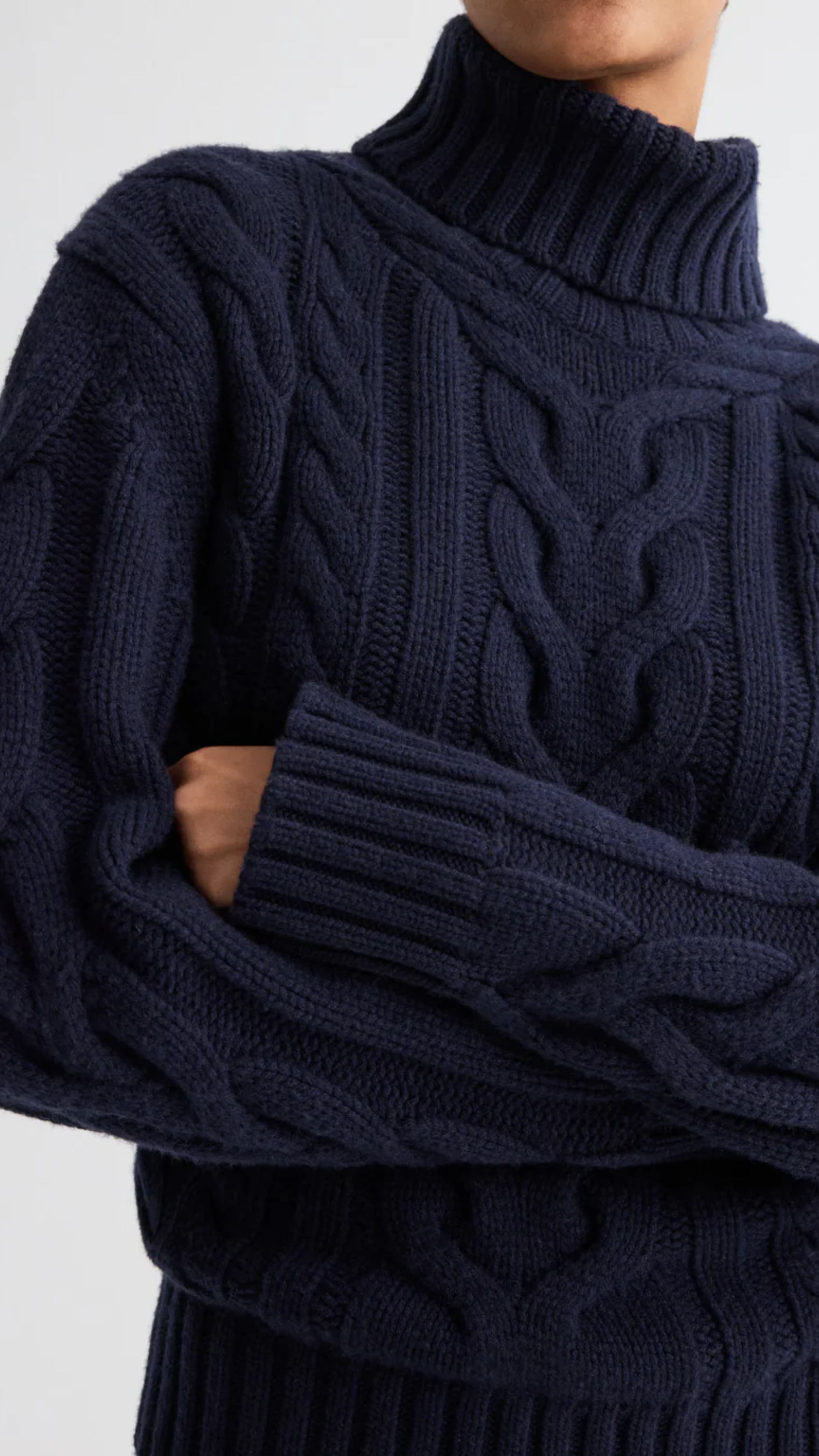 TWP Traveling T Neck Sweater in Midnight