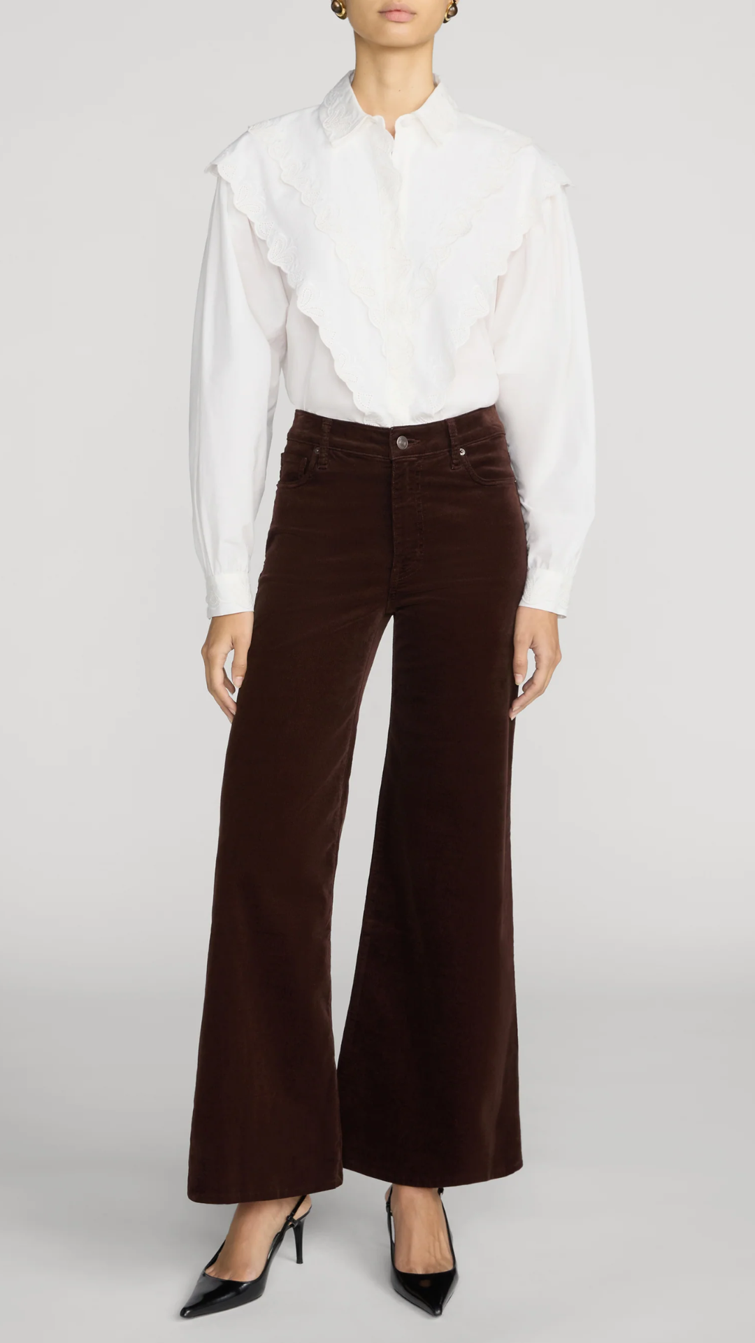 Frame The Corduroy Swing Jean in Espresso