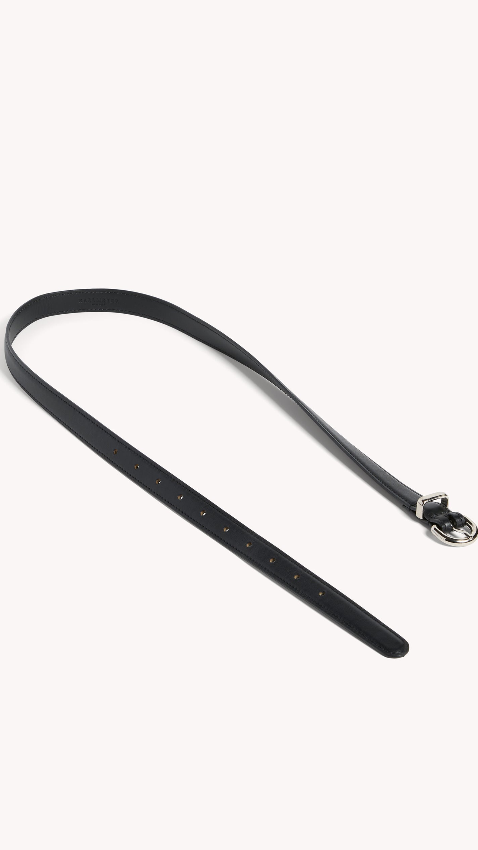 Kallmeyer Bea Slim Belt in Black/Silver