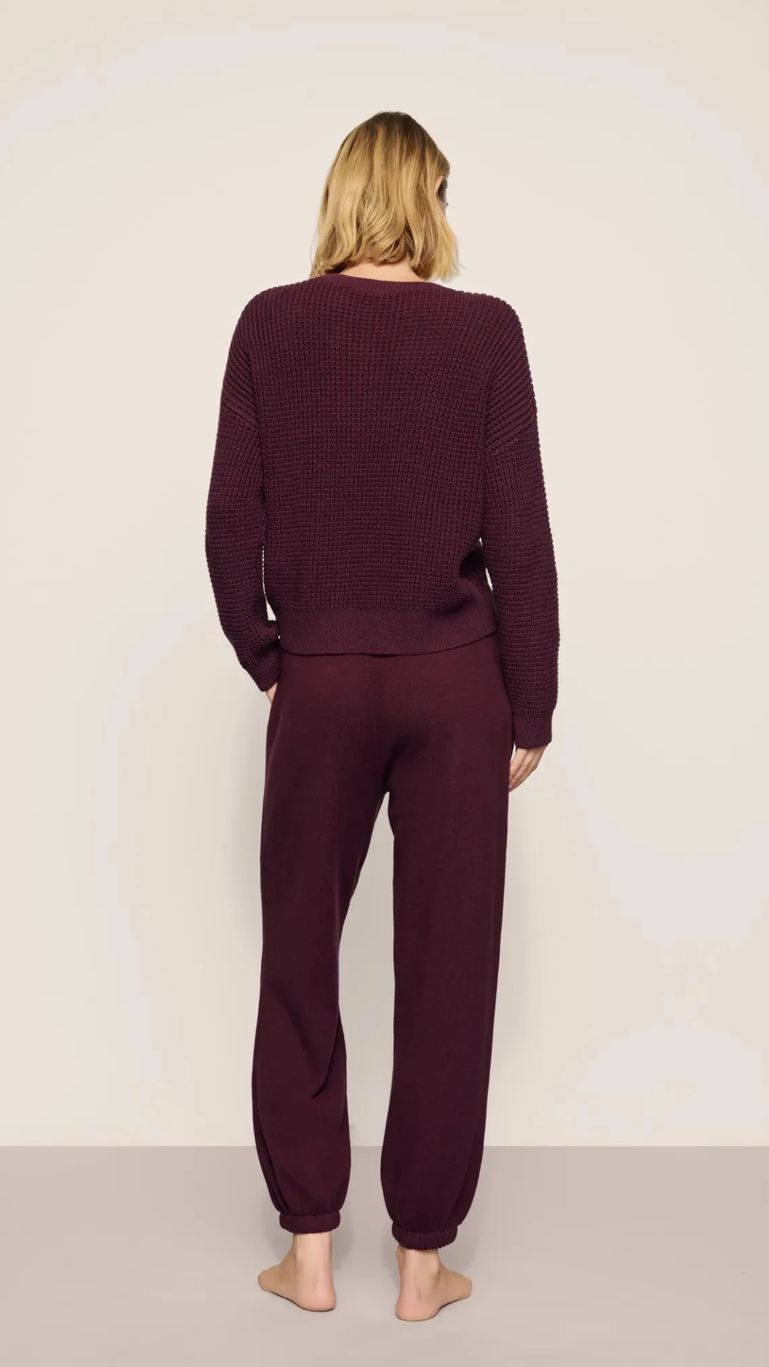 Eberjey Sweater Slouchy Pant in Wildberry