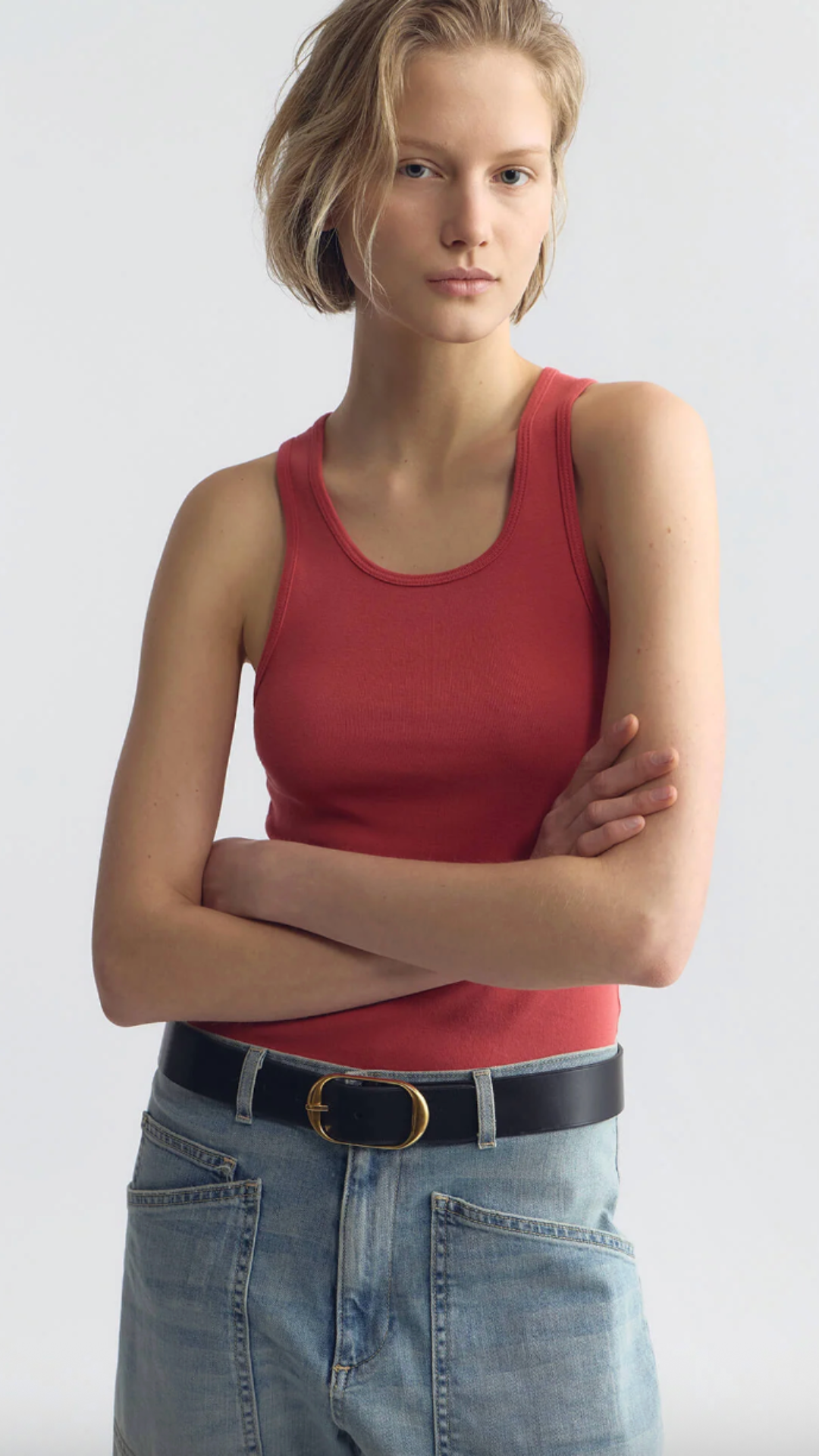 Nili Lotan June Tank in Washed Red