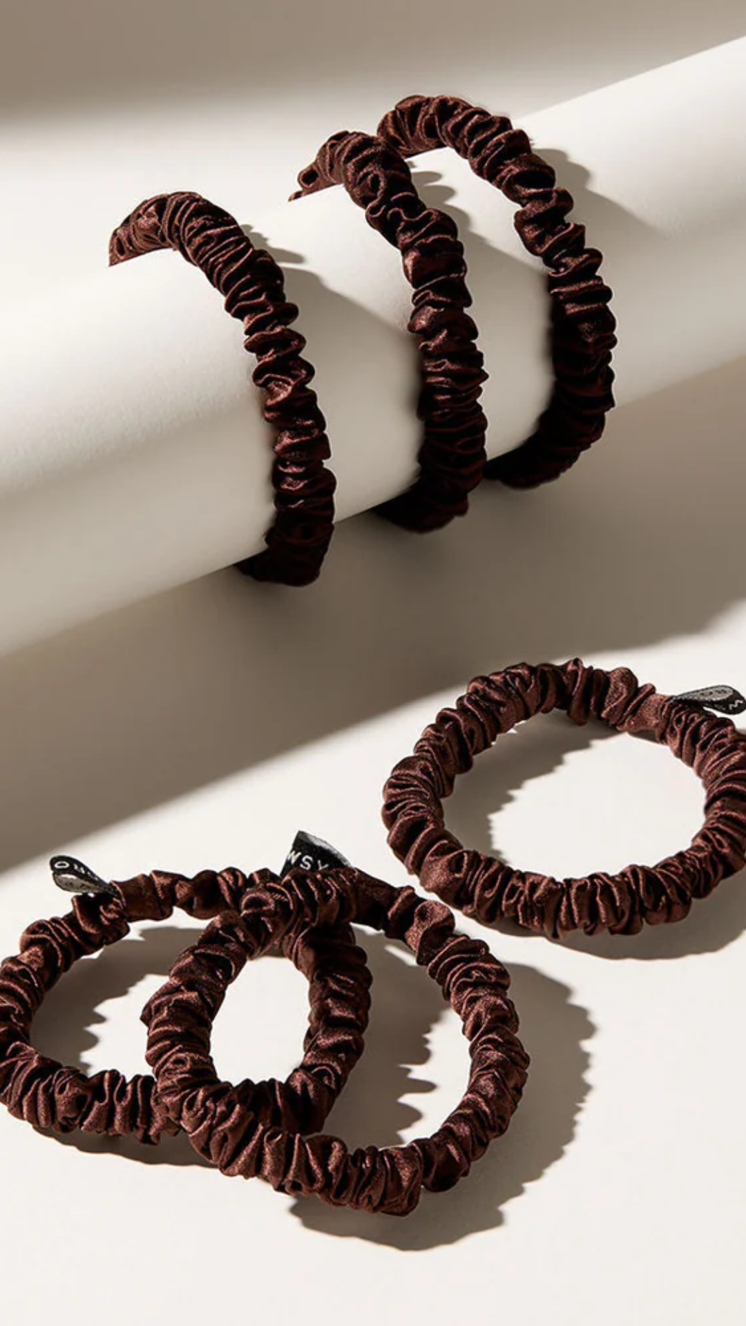 Drowsy Skinny Scrunchie Set in Cocoa