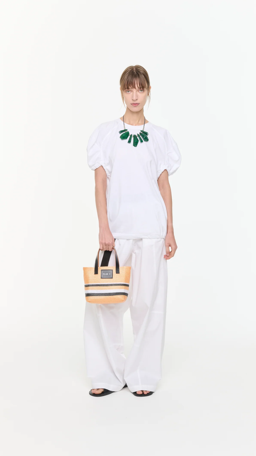 Plan C Cap Sleeve Tee in White